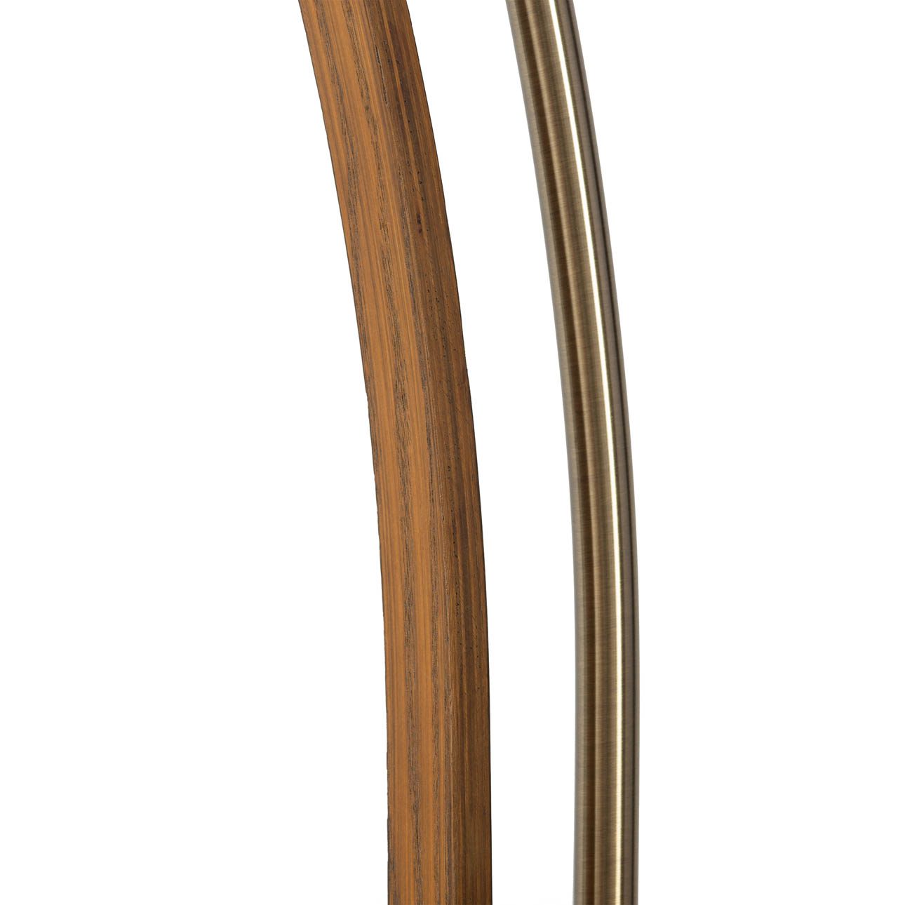 Original 1961 Morelli Arc Floor Lamp - Weathered Brass & Walnut