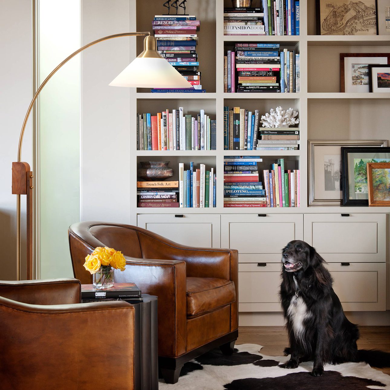 Melmar Chairside Arc Floor Lamp with Warm Glow