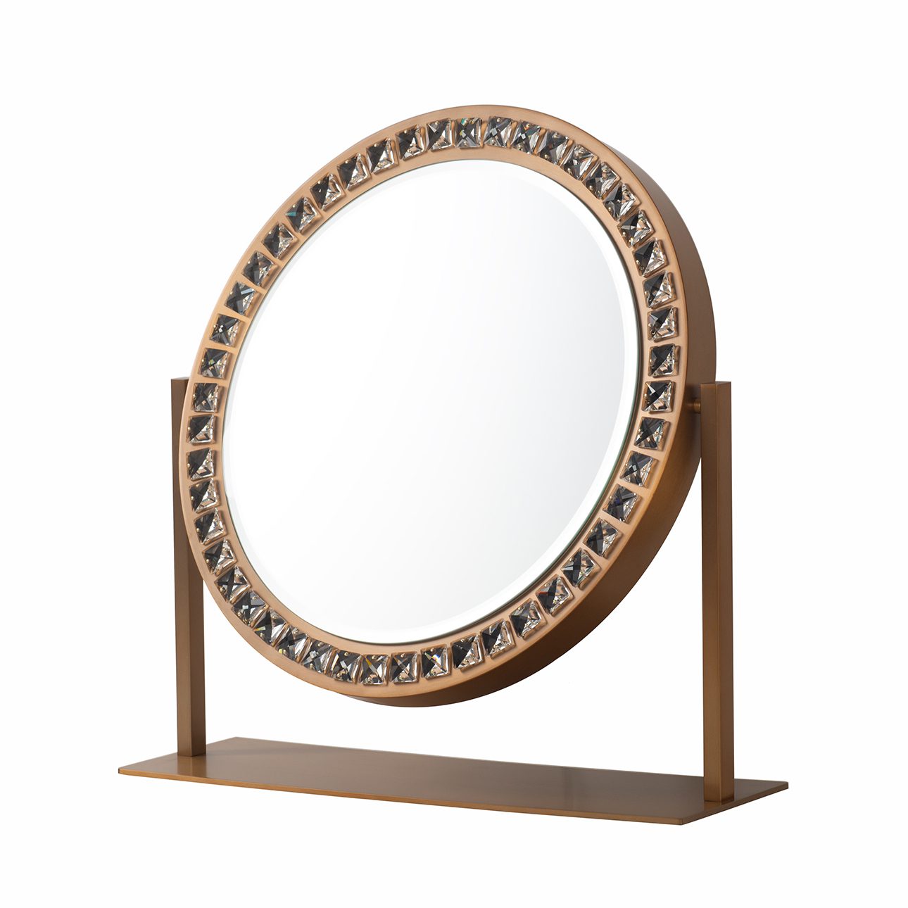 Marilyn Brass Vanity Mirror with Warm Weathered Finish