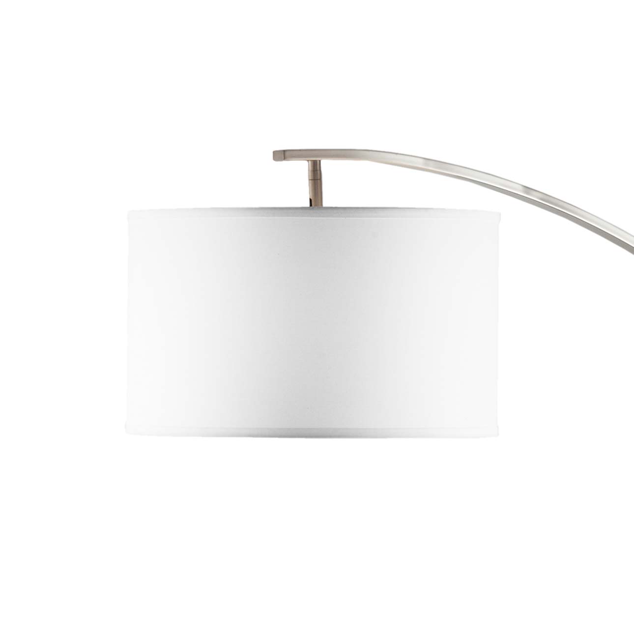 Plimpton Arc Floor Lamp in Brushed Nickel and Espresso
