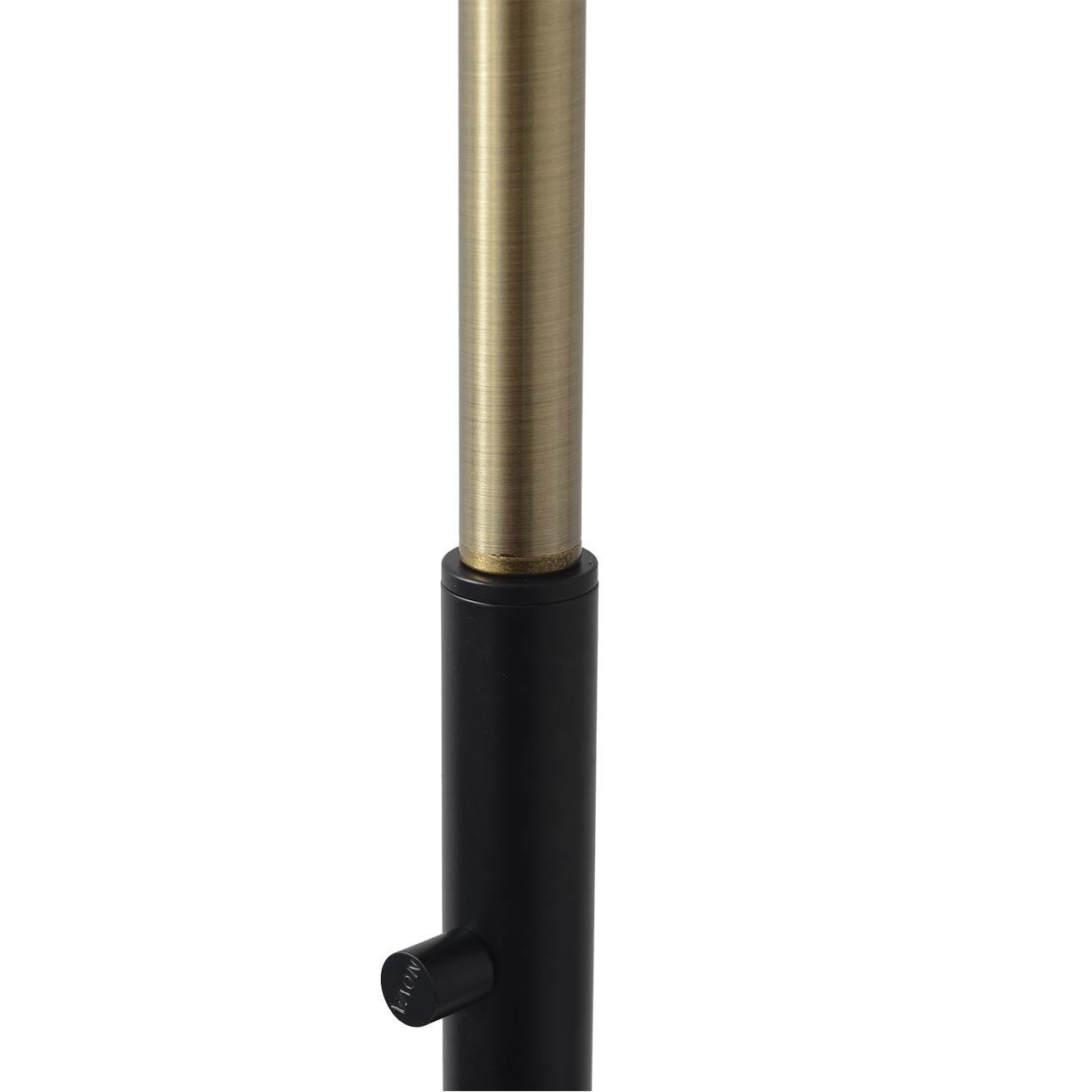 Morelli Torchiere Floor Lamp in Weathered Brass with Lucite Shade