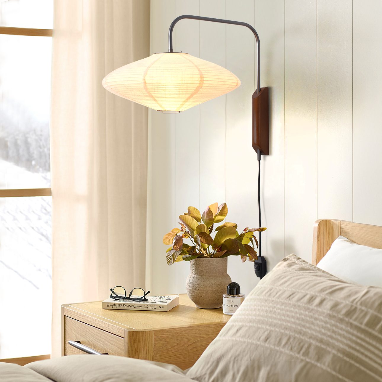 Roswell Wall Sconce with Warm Linen Shade