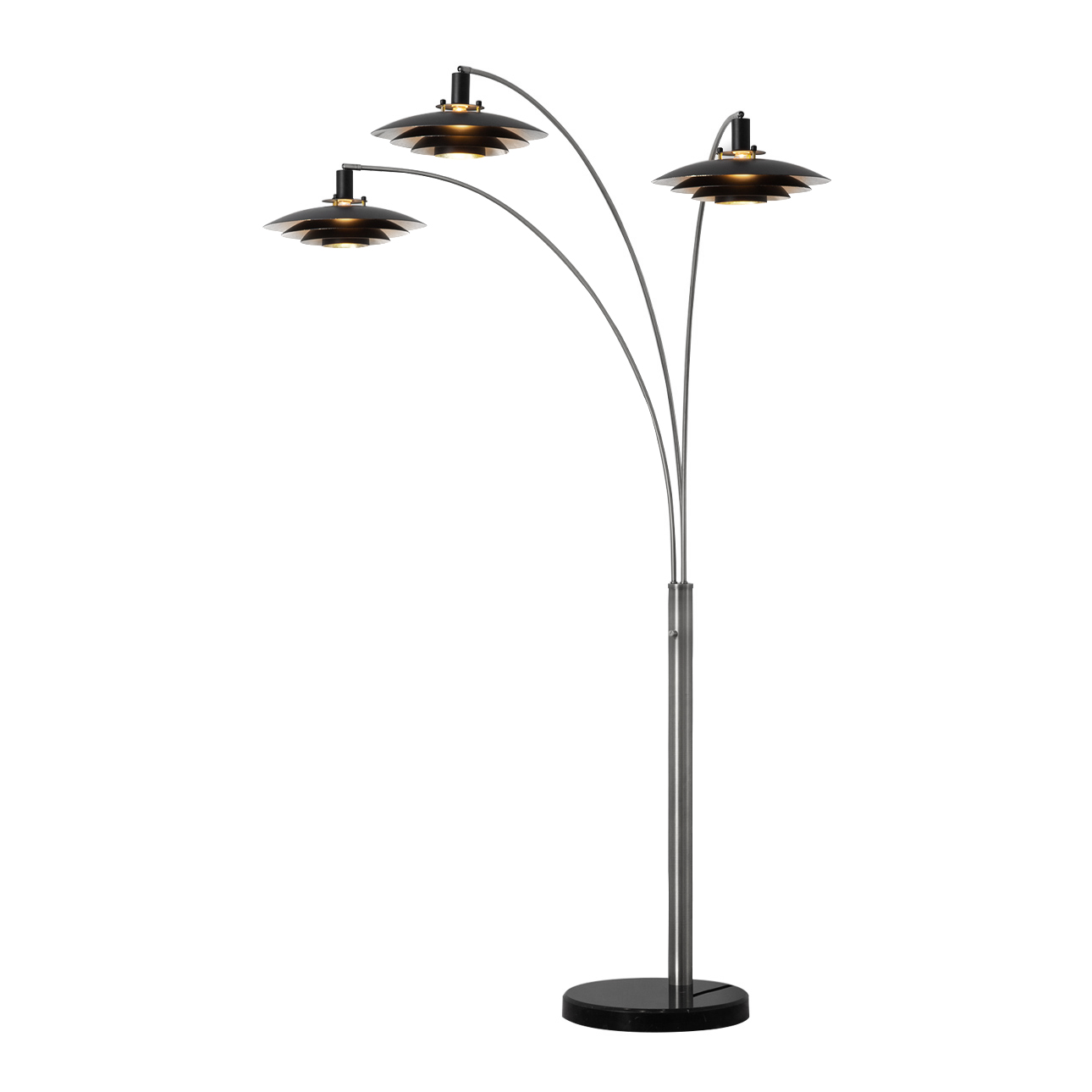 Rancho Mirage 3 Light Arc Floor Lamp - Antique Nickel