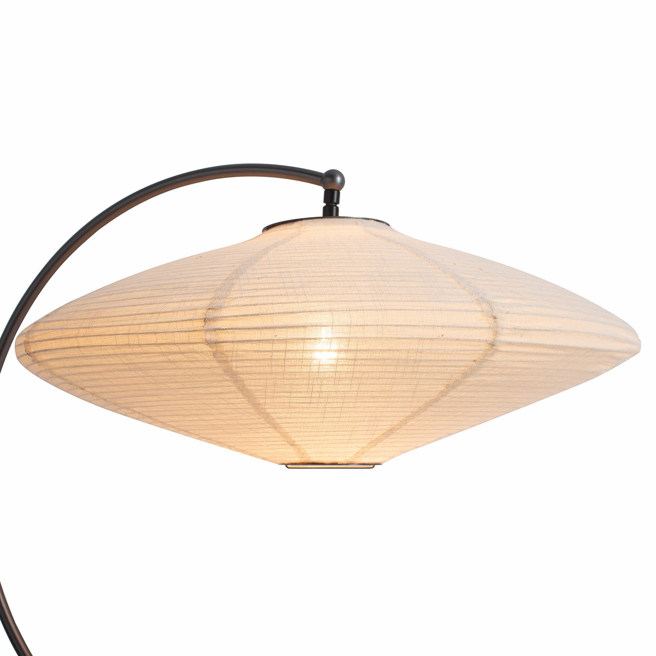 Roswell Table Lamp in Matte Black with White Linen Shade