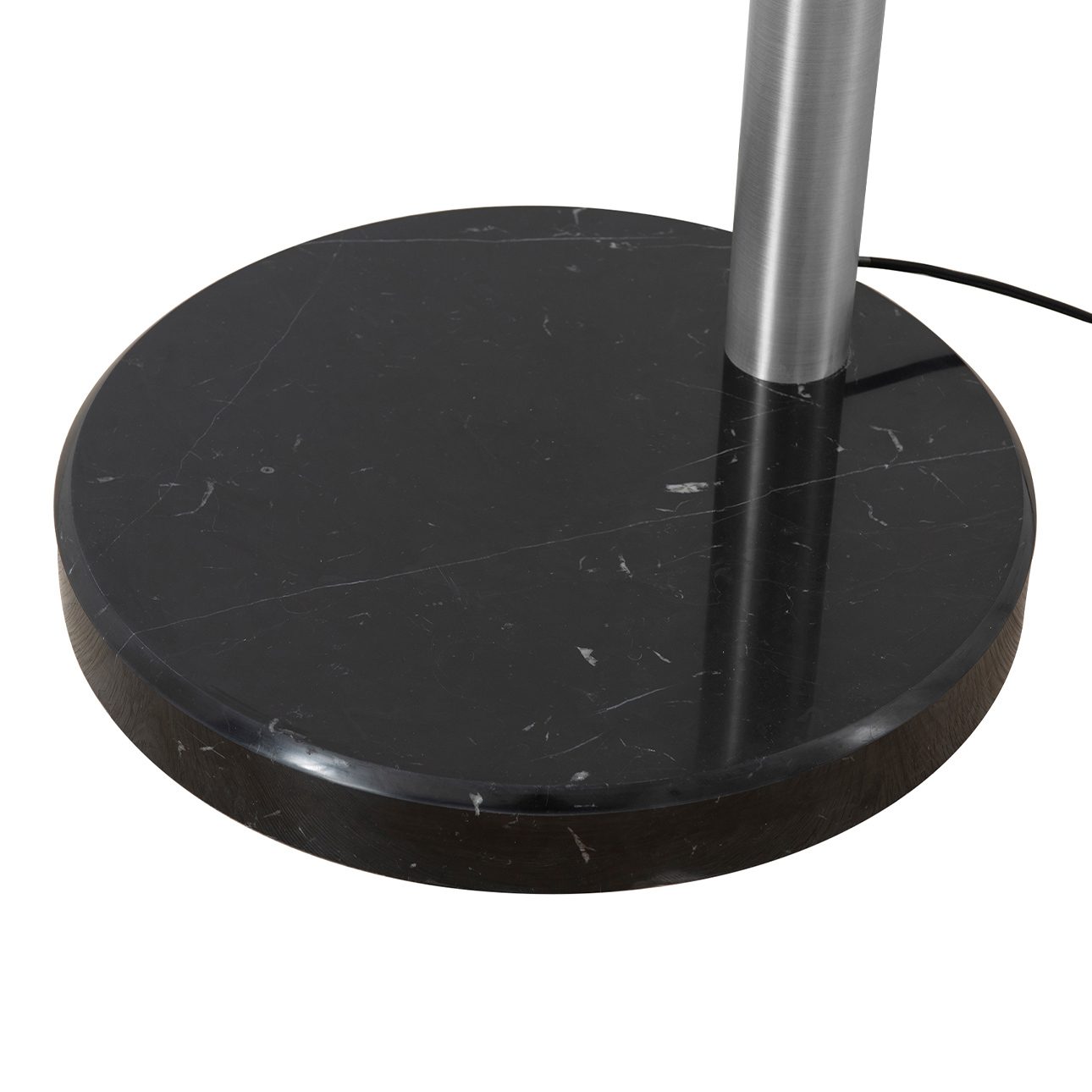 Rancho Mirage One Light Arc Floor Lamp in Nickel Black Silver