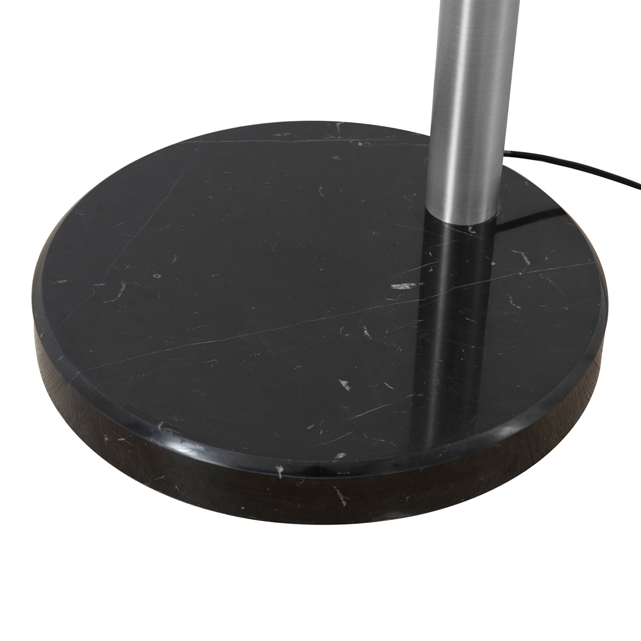 Rancho Mirage Three Light Arc Floor Lamp in Antique Nickel Black Silver