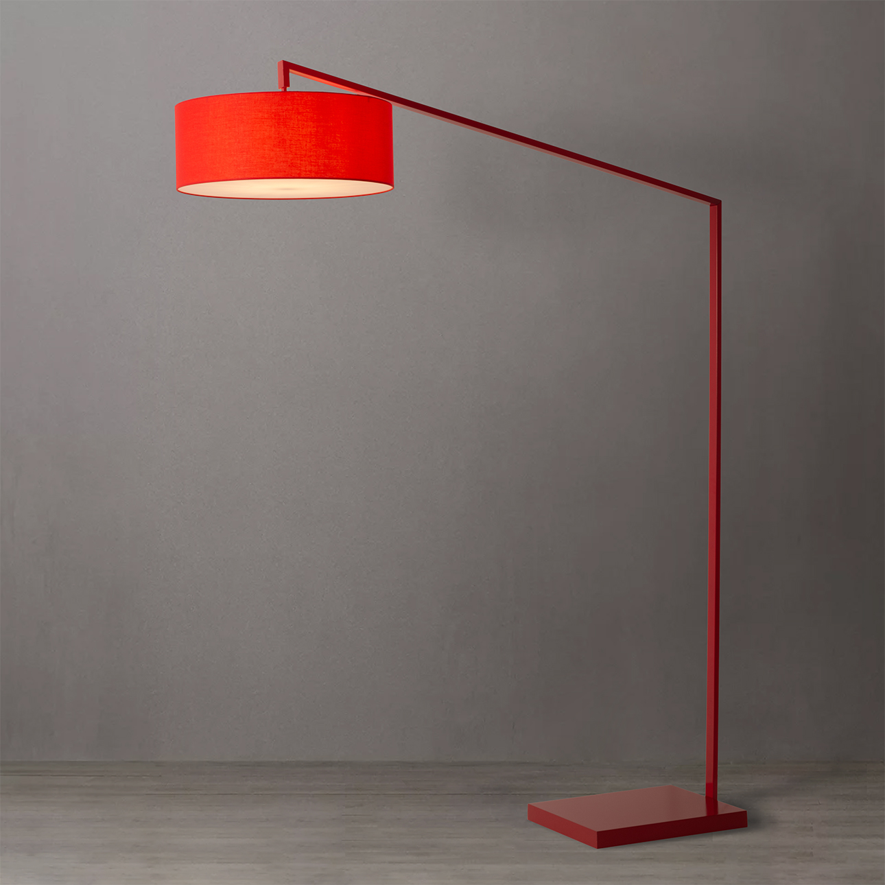 Stretch Arc Floor Lamp - Red, 87" Height