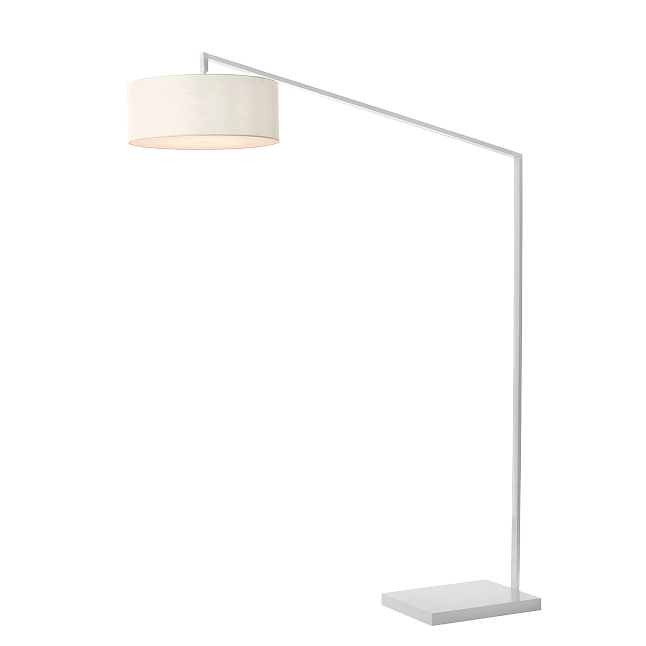 Stretch 87″ Arc Floor Lamp, White Body, Dimmable