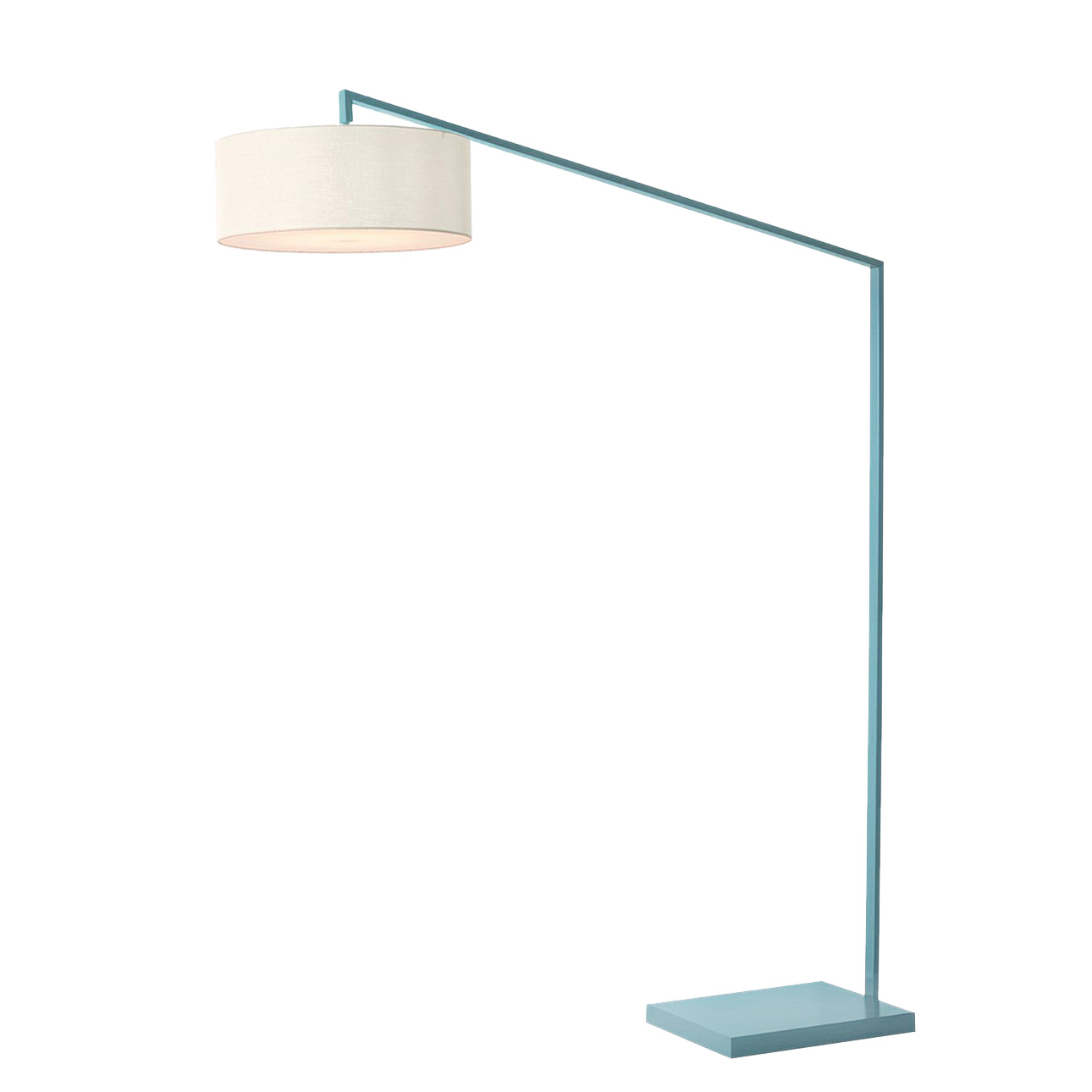 Stretch 87"H 1-Light Arc Lamp, , Pool Blue Body, Dimmable, for Living Room or Bedroom