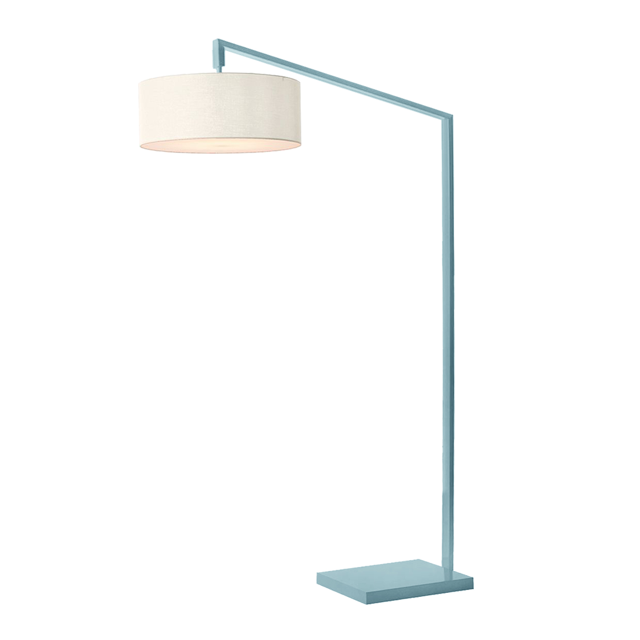 Stretch 75"H 1-Light Chairside Arc Lamp, , Pool Blue Body, Dimmable, for Living Room or Bedroom