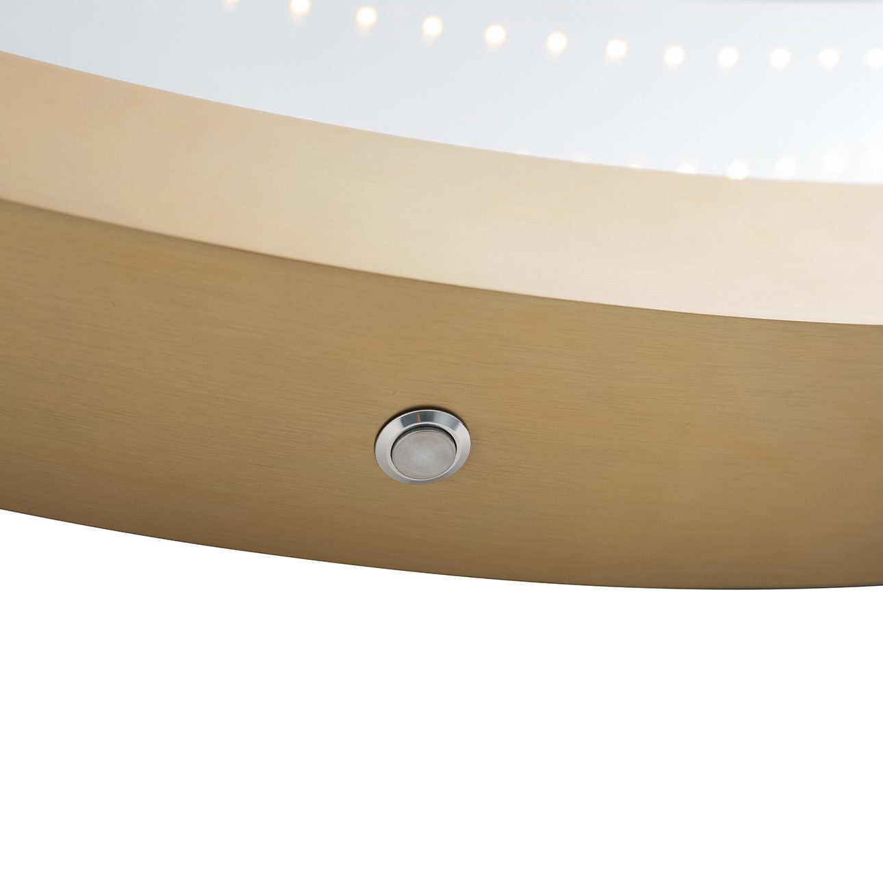 Starfall Vanishing Infinity LED Round Wall Mirror - Brass