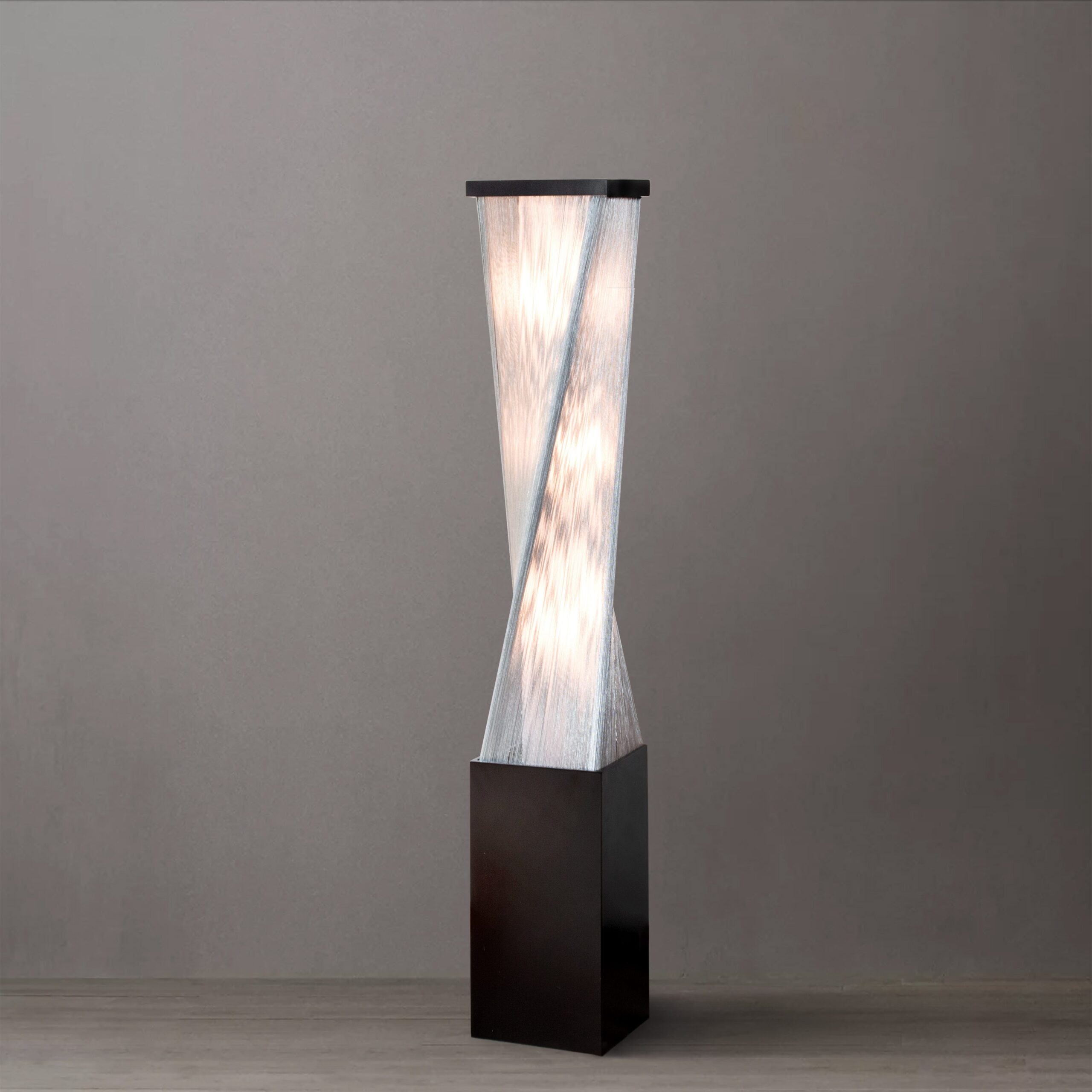 Torque Accent Floor Lamp in Espresso with Warm Ambient Glow