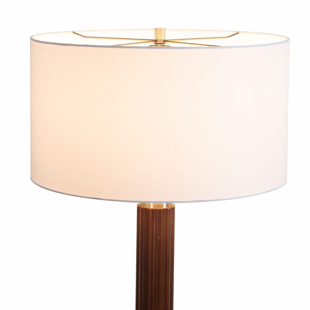 Tambo Walnut Floor Lamp with Brass Accent