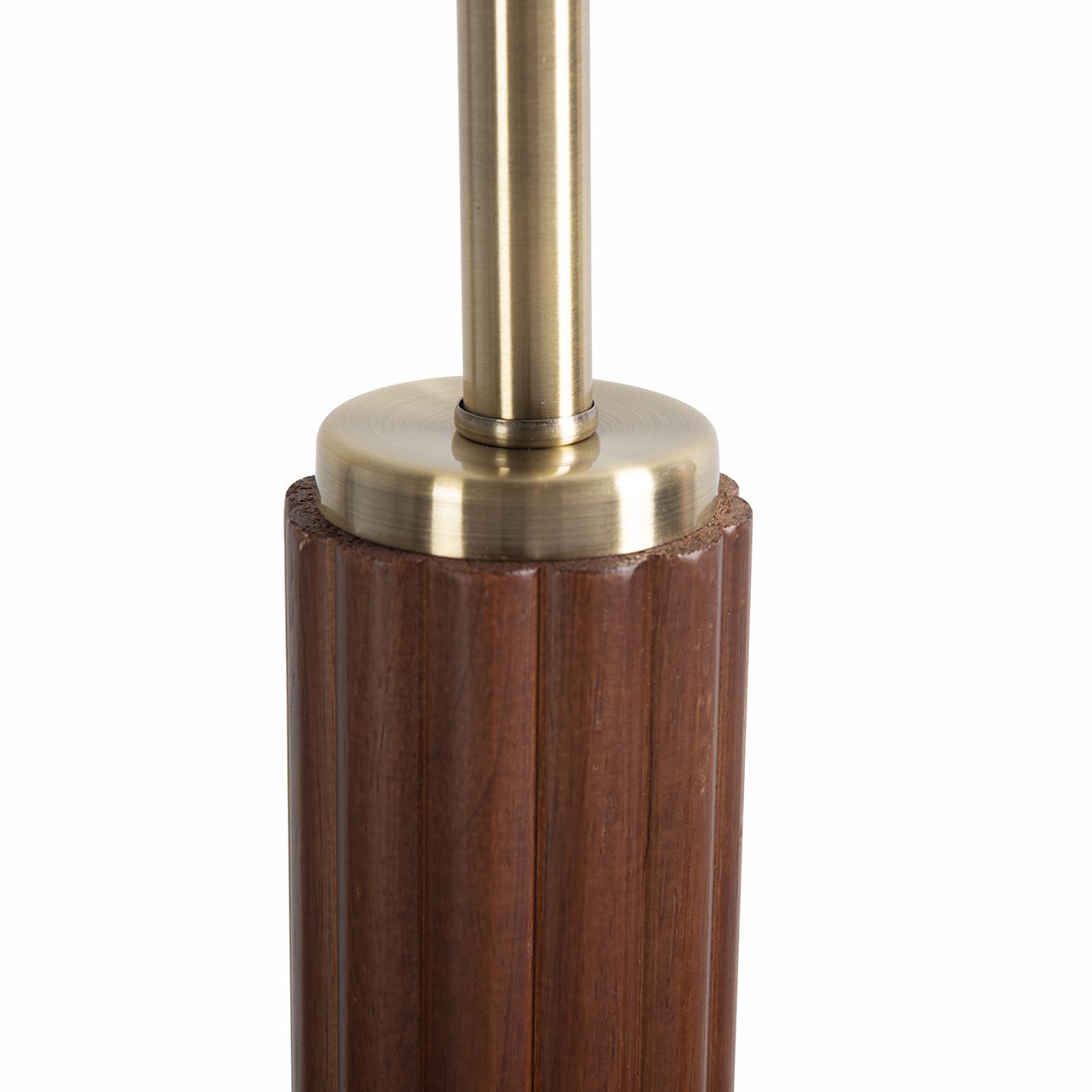 Tambo Walnut Floor Lamp with Brass Accent