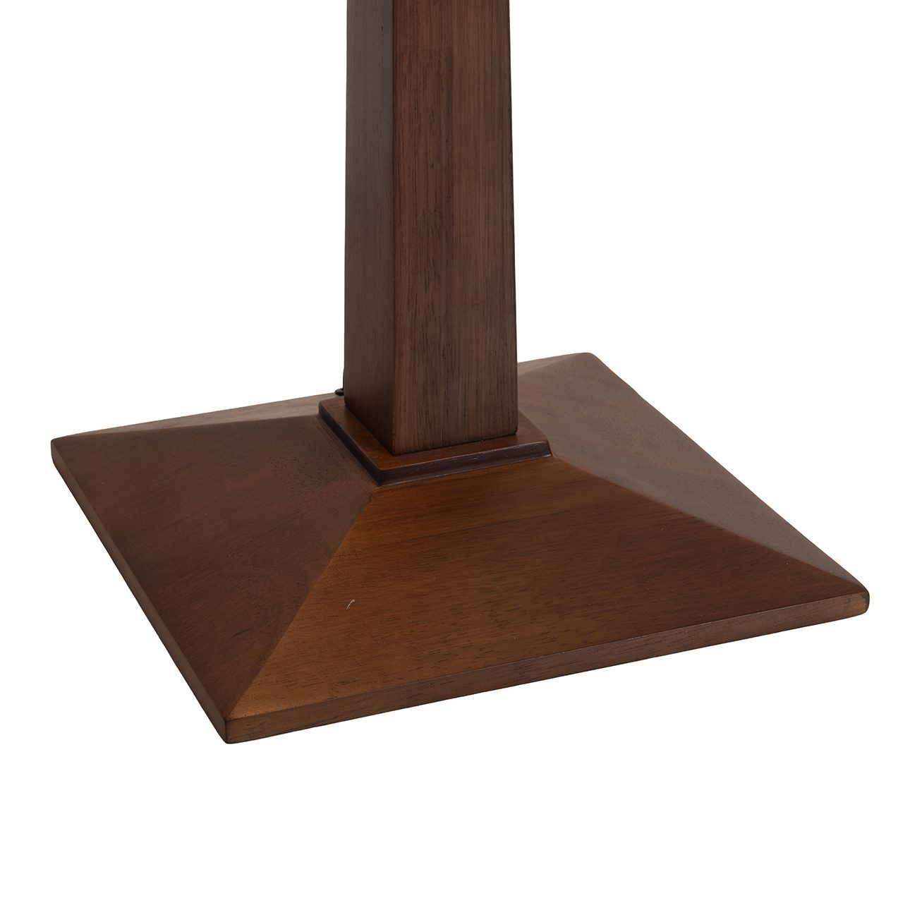 Taper Table Lamp in Dark Walnut with Warm Glow