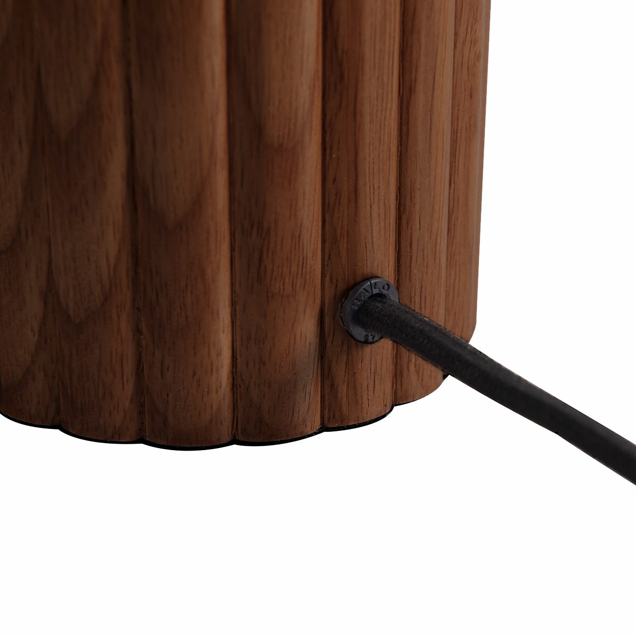 Tambo Walnut Table Lamp with Brass Accent