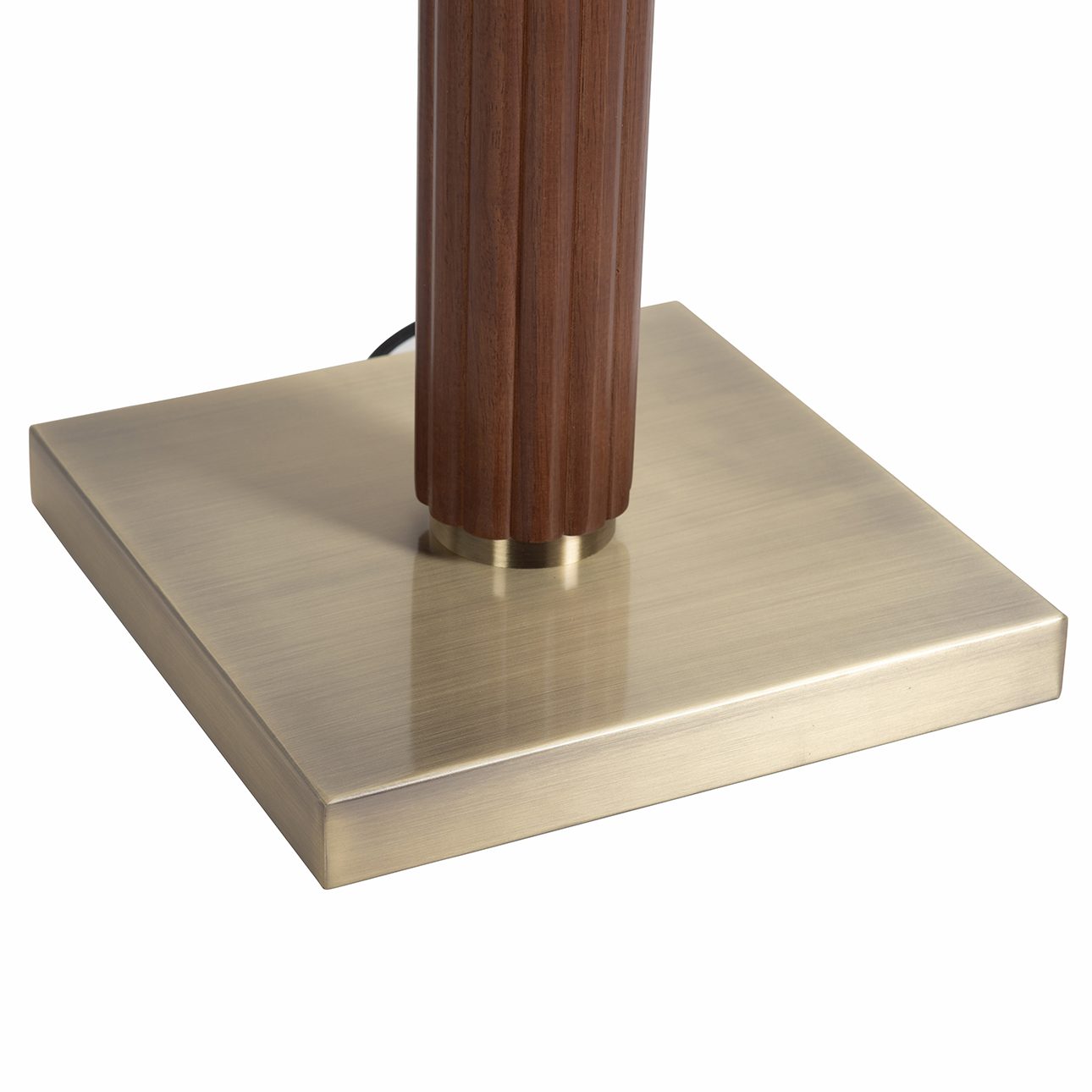 Tambo Walnut Floor Lamp with Brass Accent