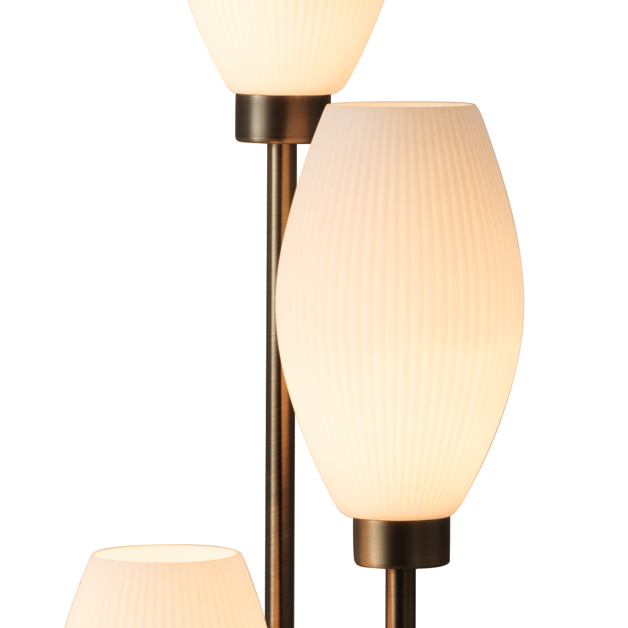 Willows Accent Floor Lamp, Matte Black, Opal Glass