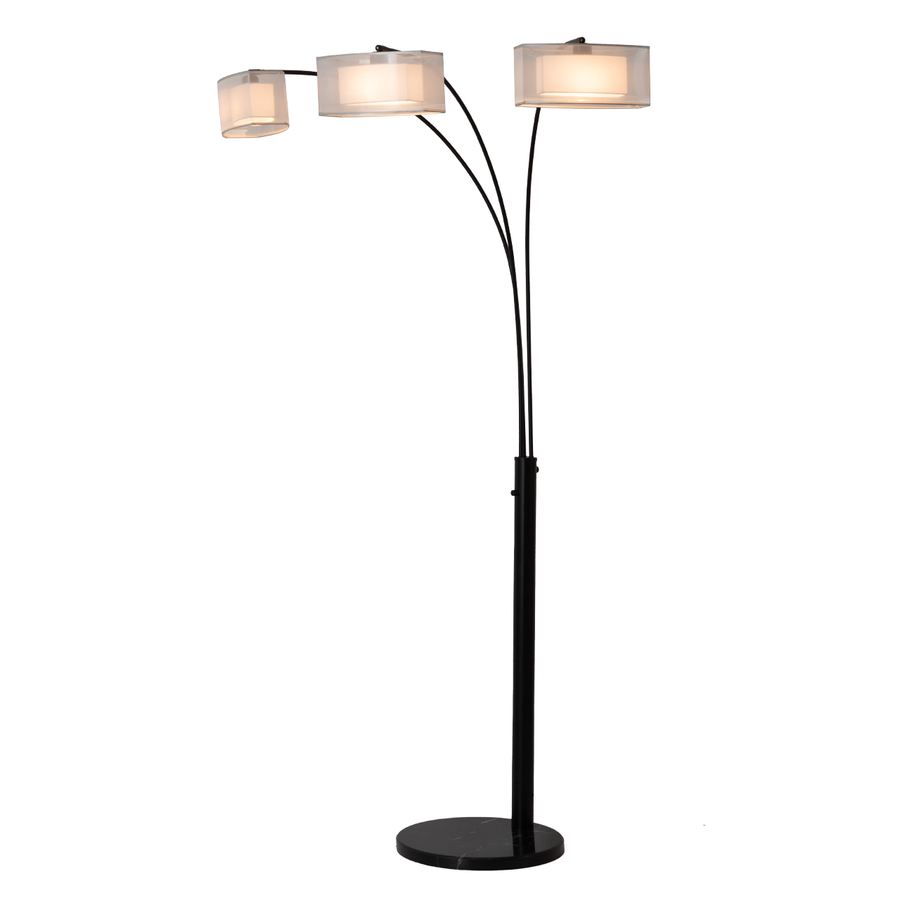 Amarillo Three Light Arc Floor Lamp for Living Room Spaces