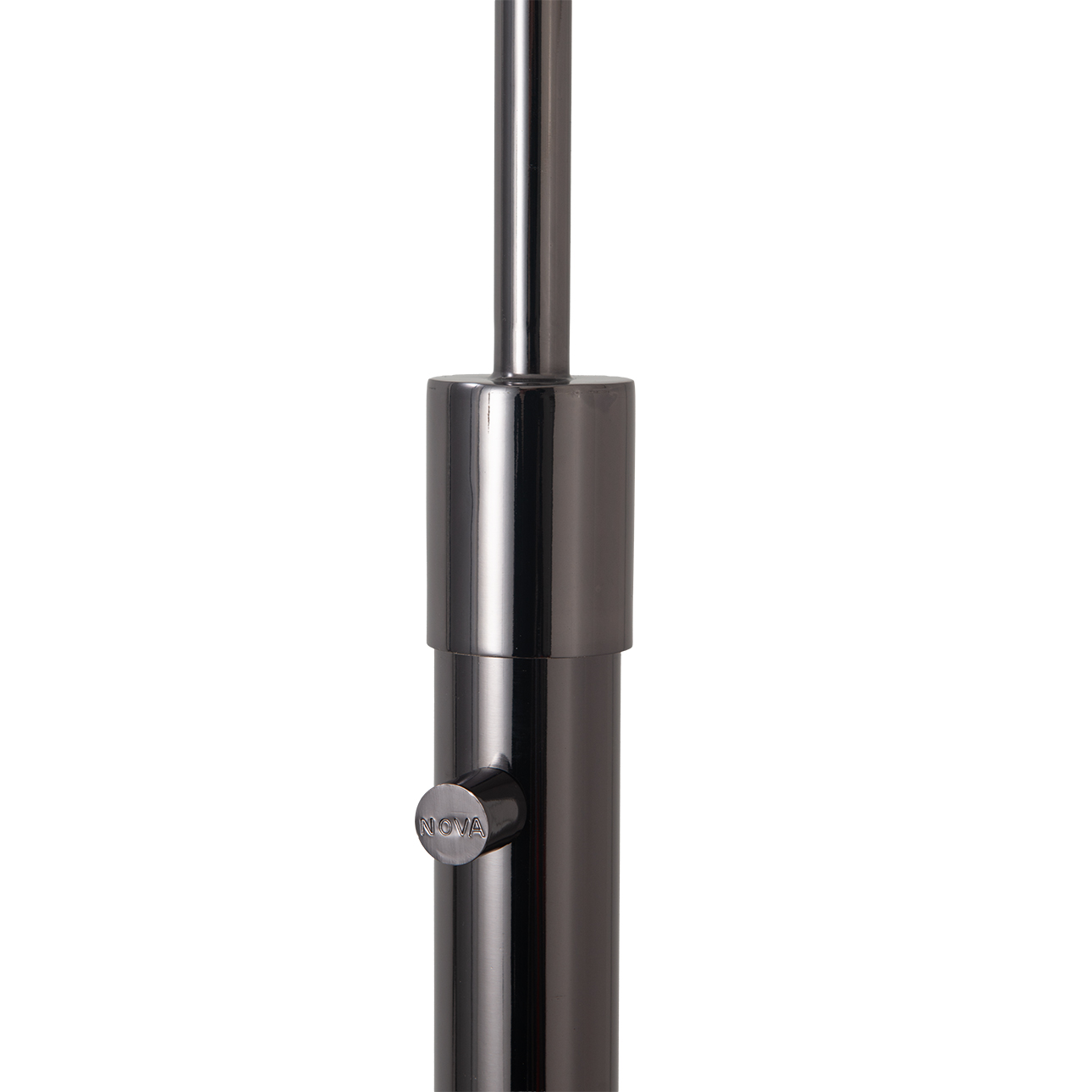 Bloom Torchiere Floor Lamp in Black Nickel with Satin White Shade and Black Marble Base