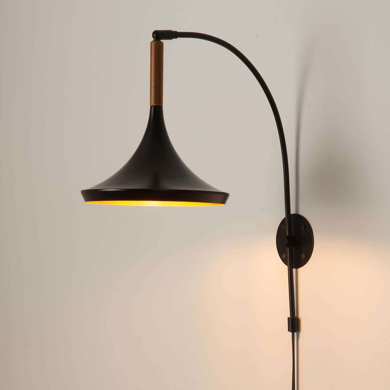 Lodi Plug In Wall Sconce with Warm Ambient Glow