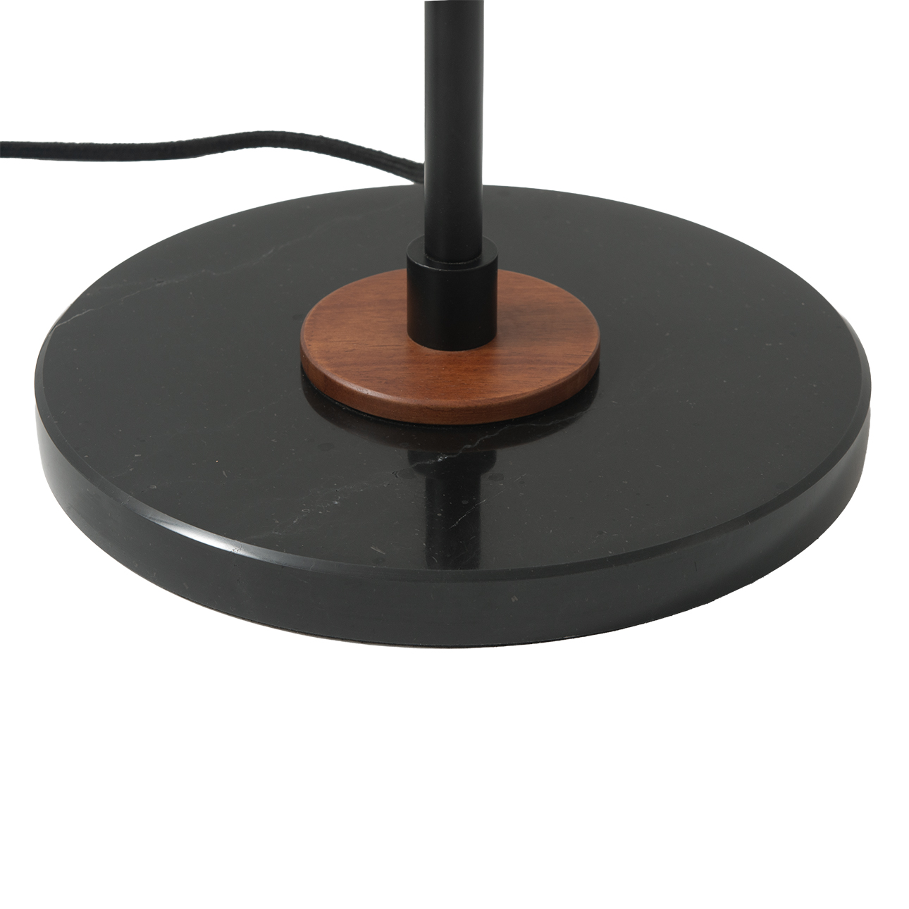 Lodi Torchiere Floor Lamp in Matte Black with Hammered Gold Leaf Shade