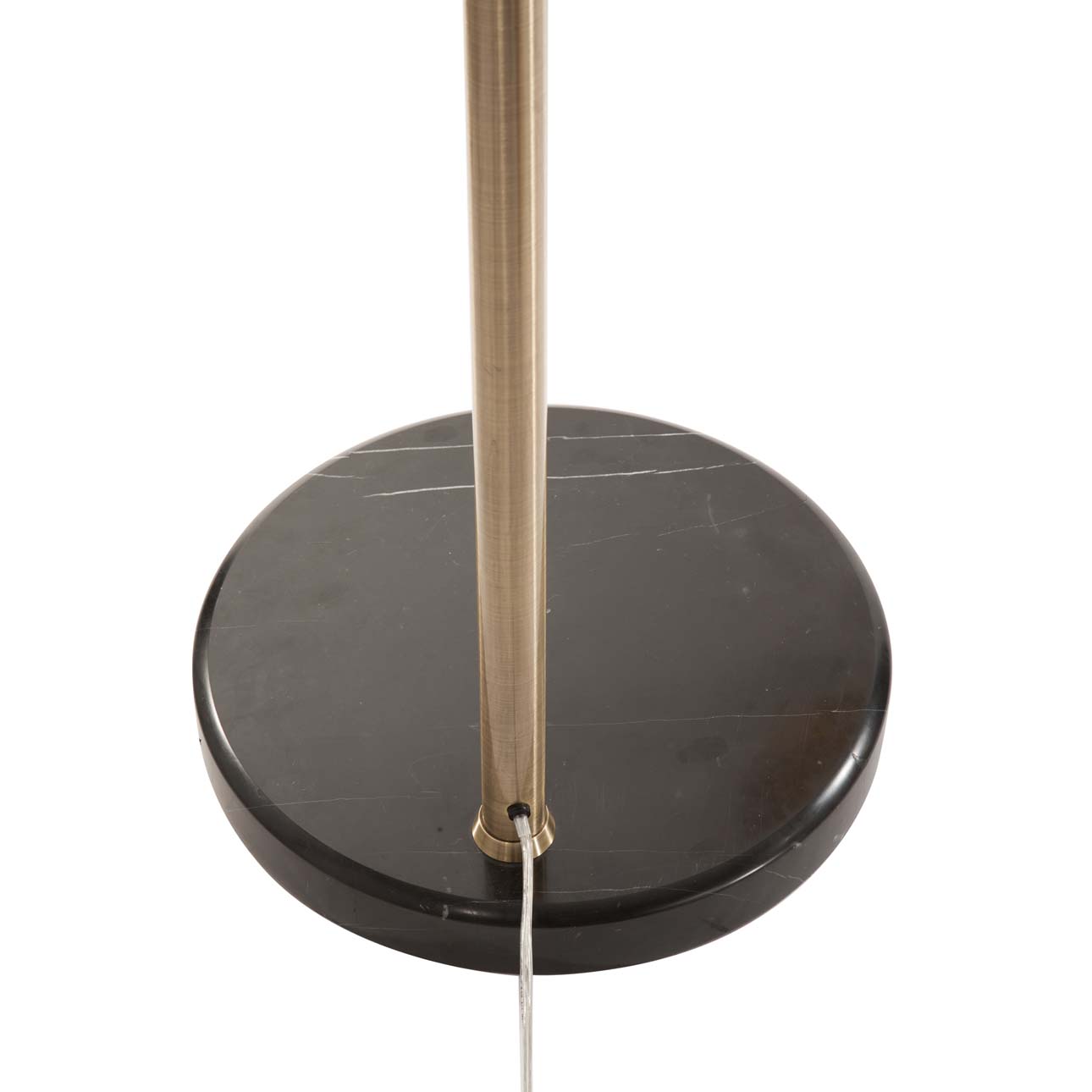 Luna Bella Arc Floor Lamp - Brass, Matte Black & Gold Leaf Shade
