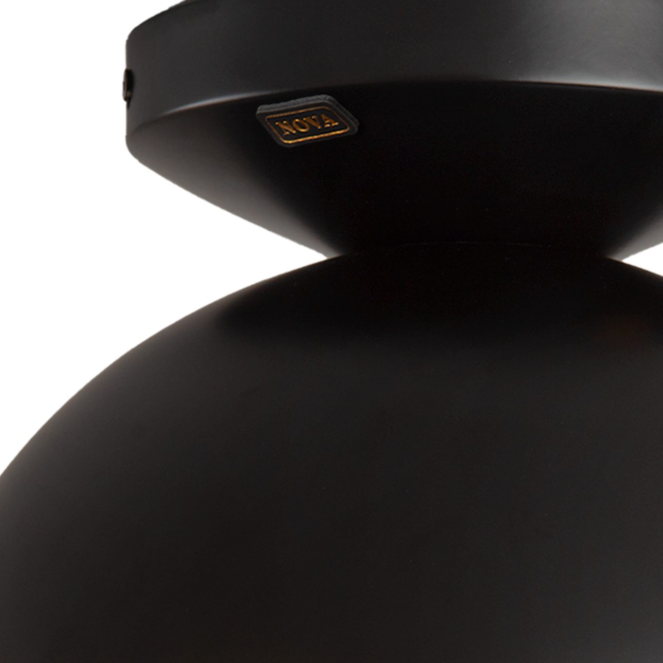 Luna Bella Flush Mount Ceiling Light - Brass/Matte Black/Gold Leaf