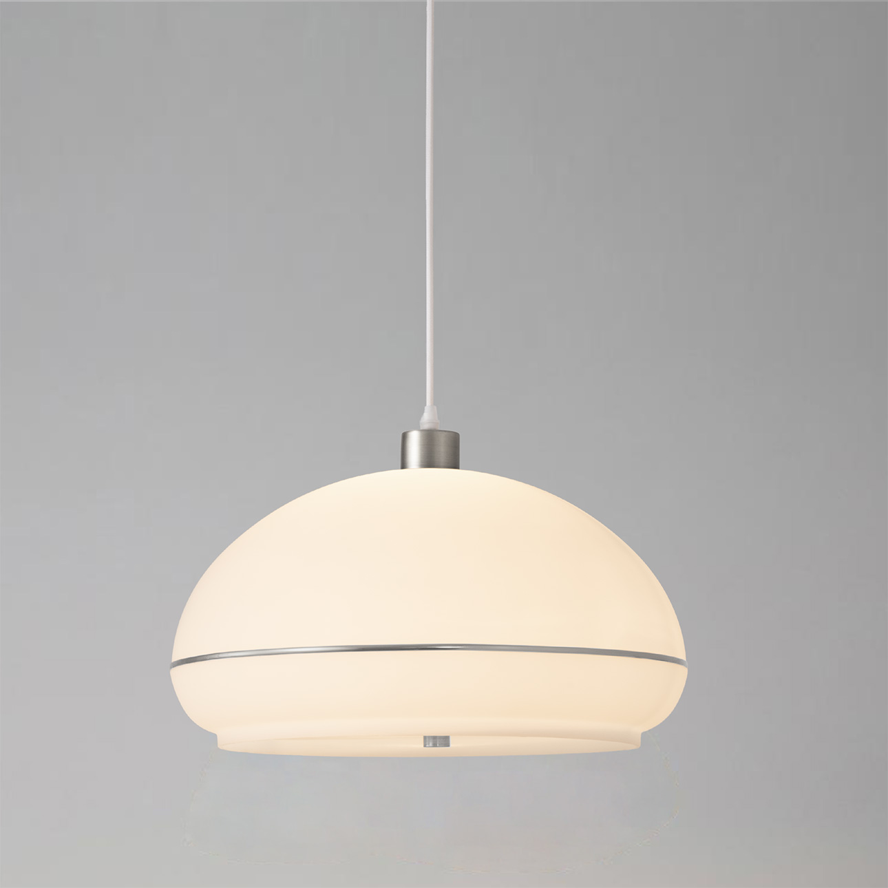 Morelli Pendant, Lucite Shade, Satin Nickel Satin Nickel Steel Base