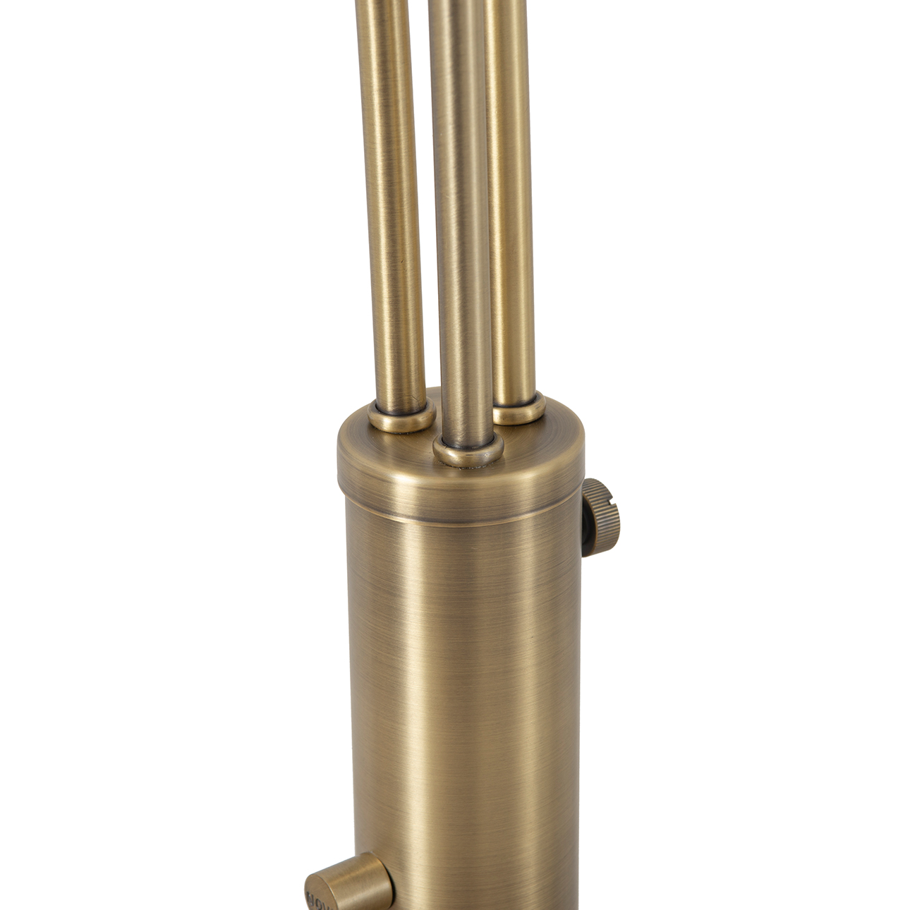 Palm Springs 3 Light Arc Floor Lamp – 84″, Weathered Brass & Blue tonal shades, Marble base, Dimmer Switch