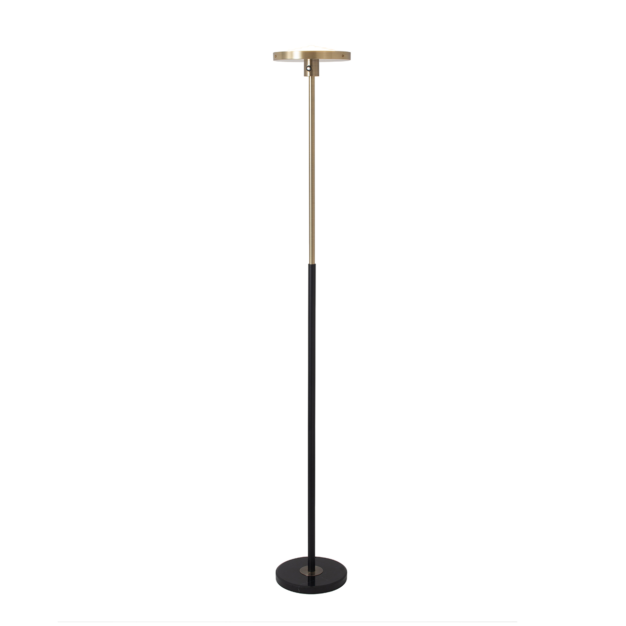 Redondo Torchiere Floor Lamp in Matte Black with Dimmer Switch