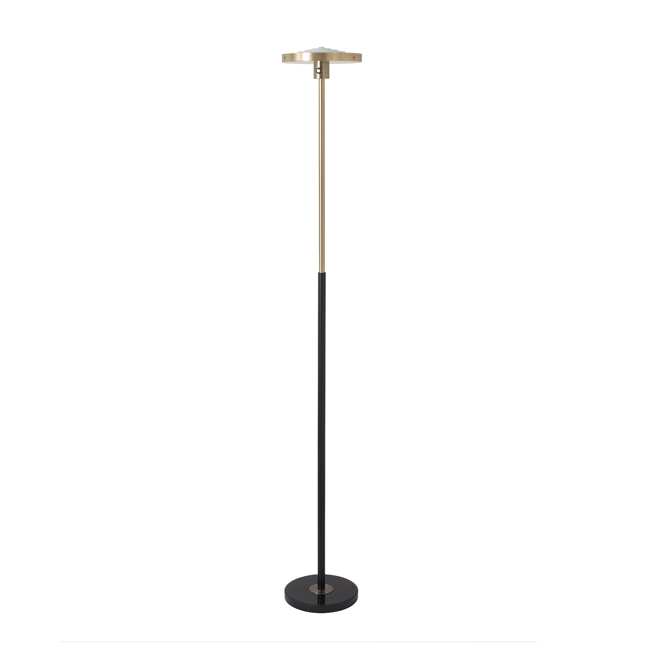 Redondo Torchiere Floor Lamp in Matte Black with Dimmer Switch