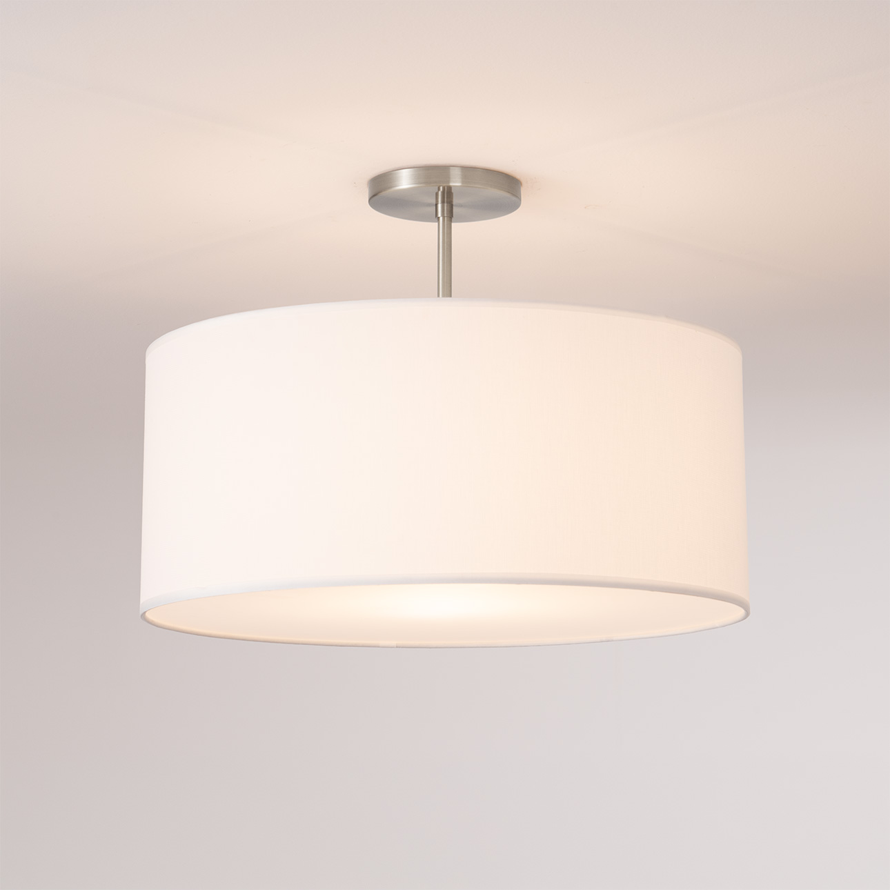 Stretch Semi Flush Mount – Satin Nickel Steel,Dimmable