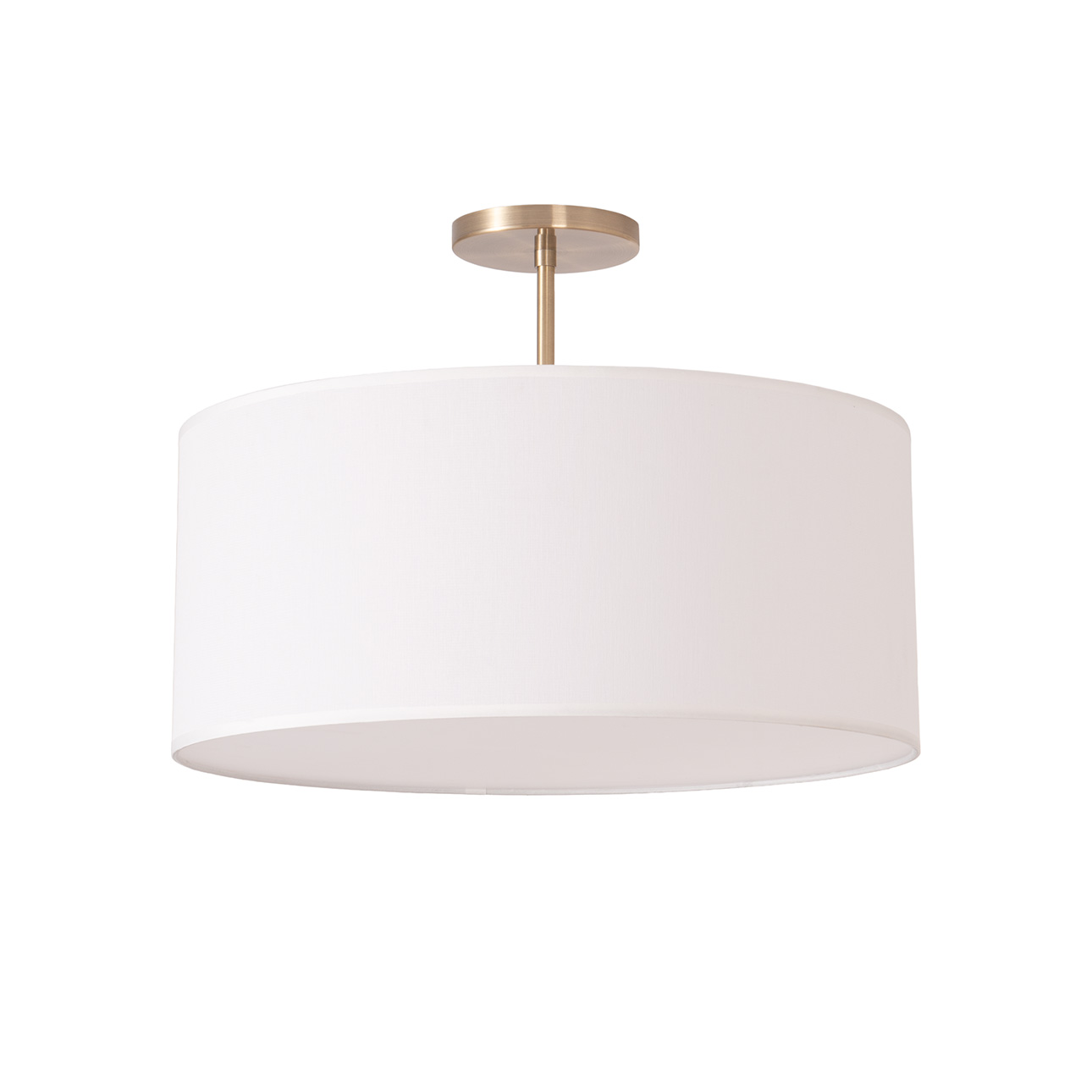 Stretch Semi Flush Mount - Weathered Brass Steel,Dimmable