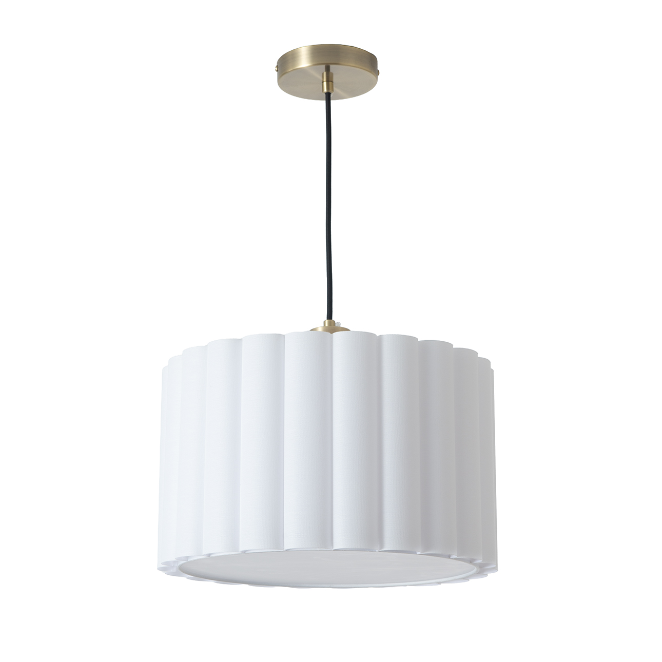 Scalloped Pendant Light - Weathered Brass