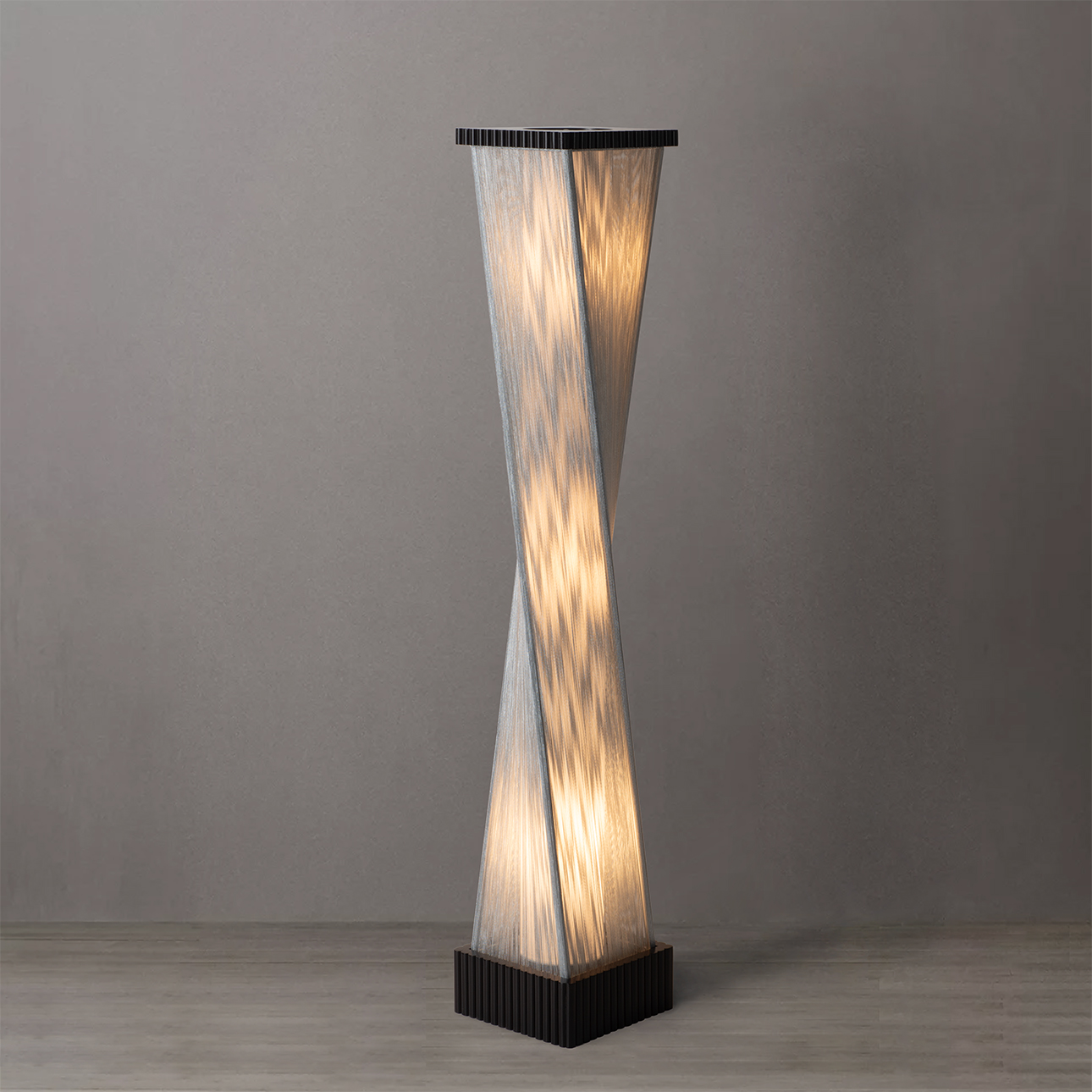 Torque Accent Floor Lamp in Ebony Finish