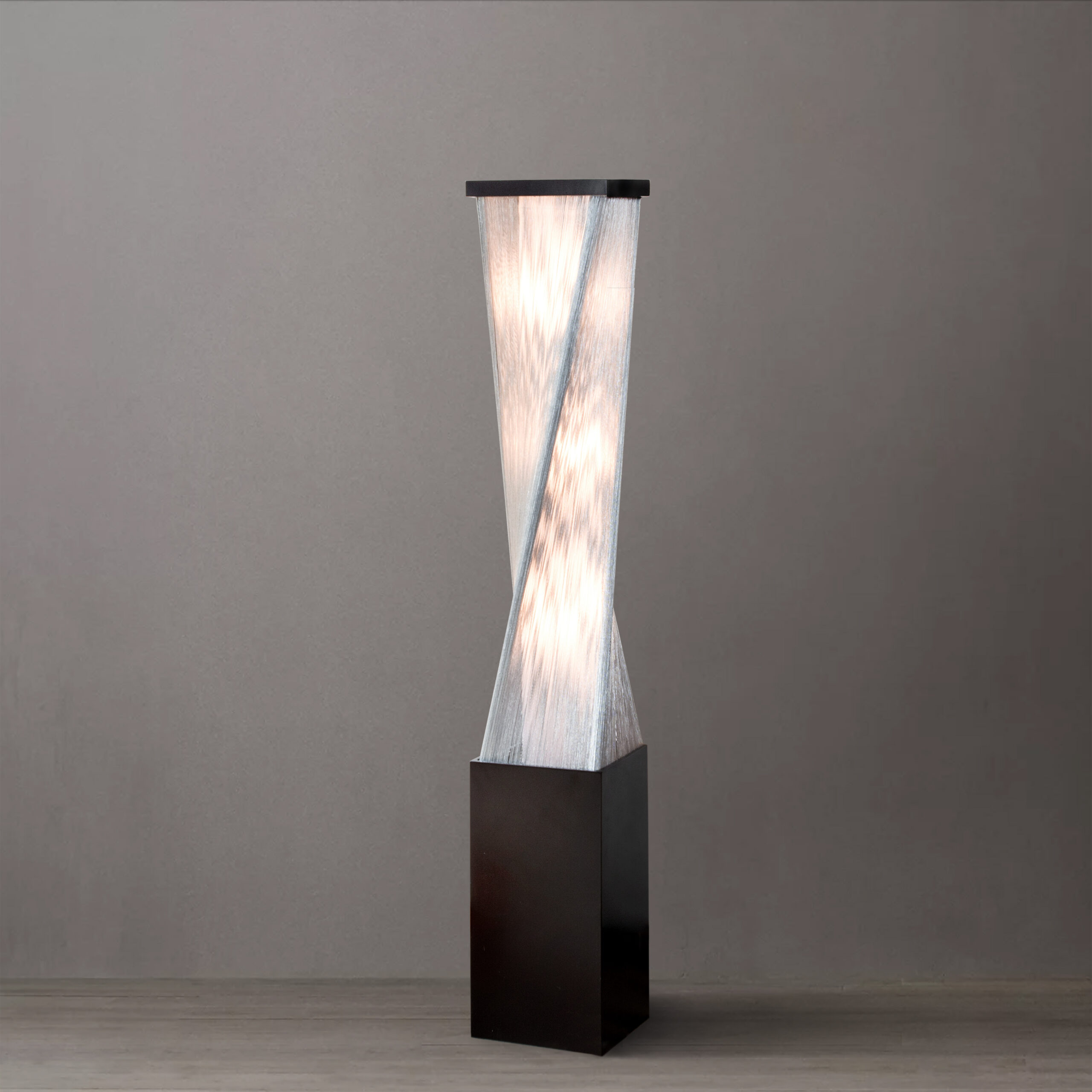 Torque Accent Floor Lamp in Espresso with Warm Ambient Glow
