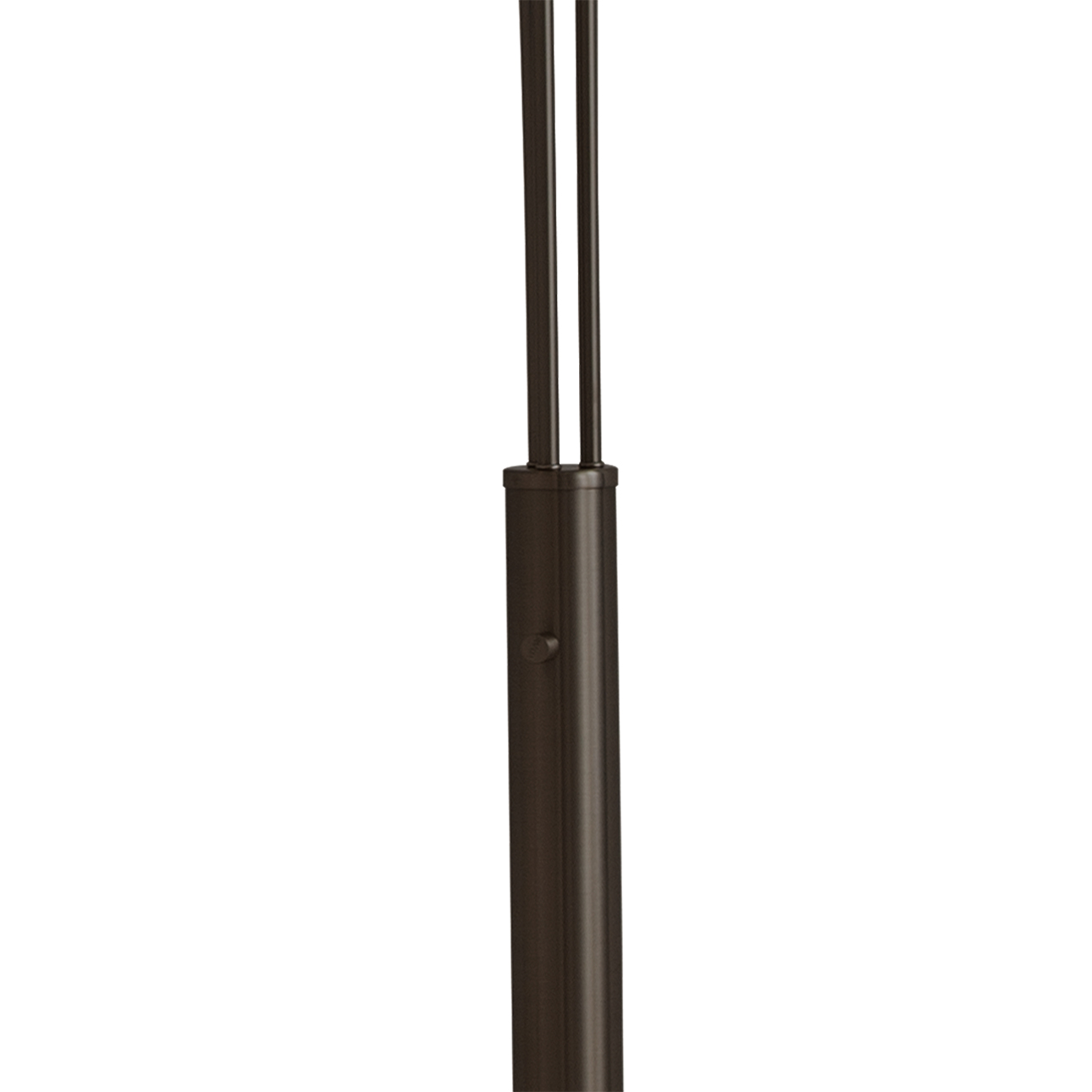 Triplet Three Light Arc Floor Lamp in Black Nickel with Black Marble Base