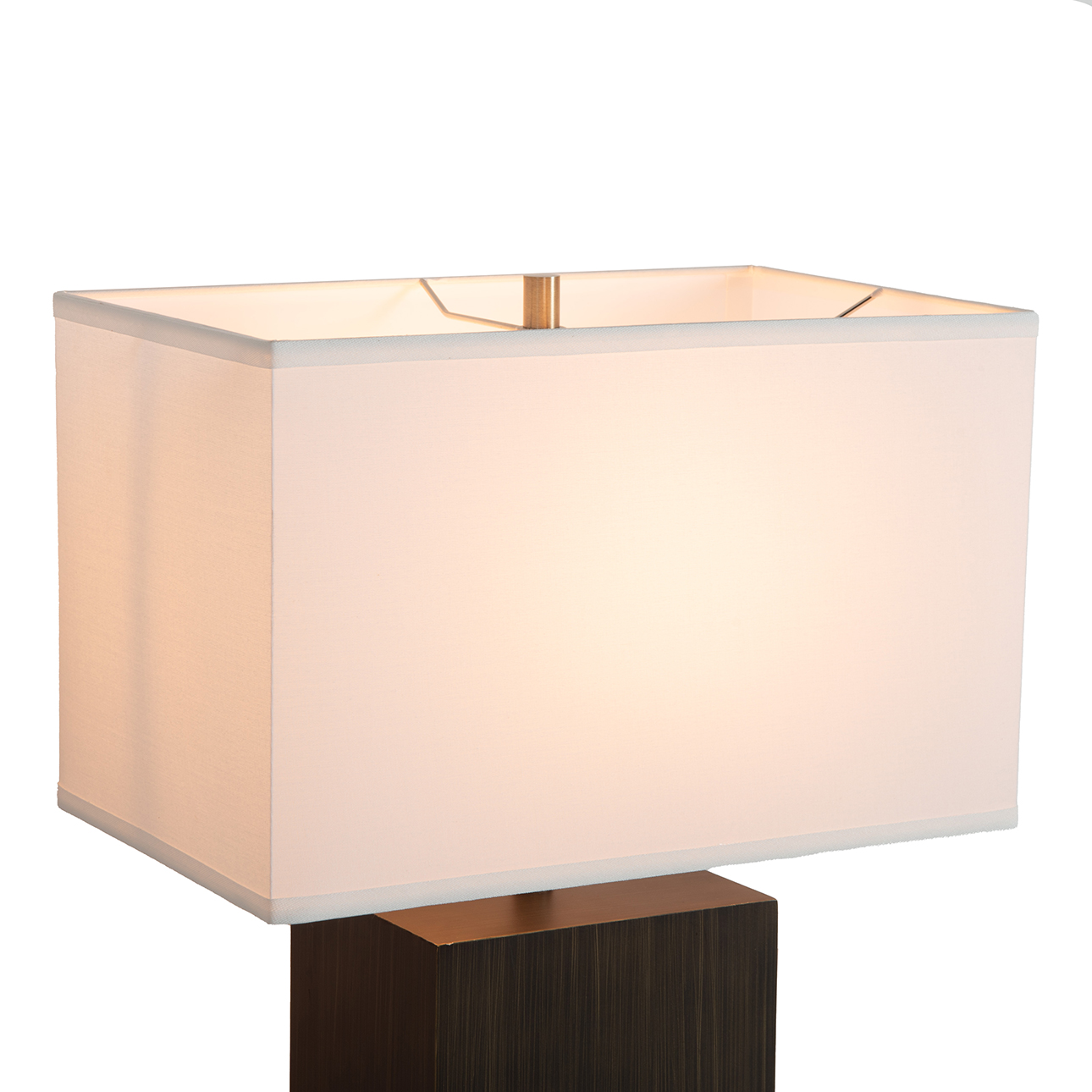 Zen Standing Floor Lamp with Night Light in Gilded Ebony Brass