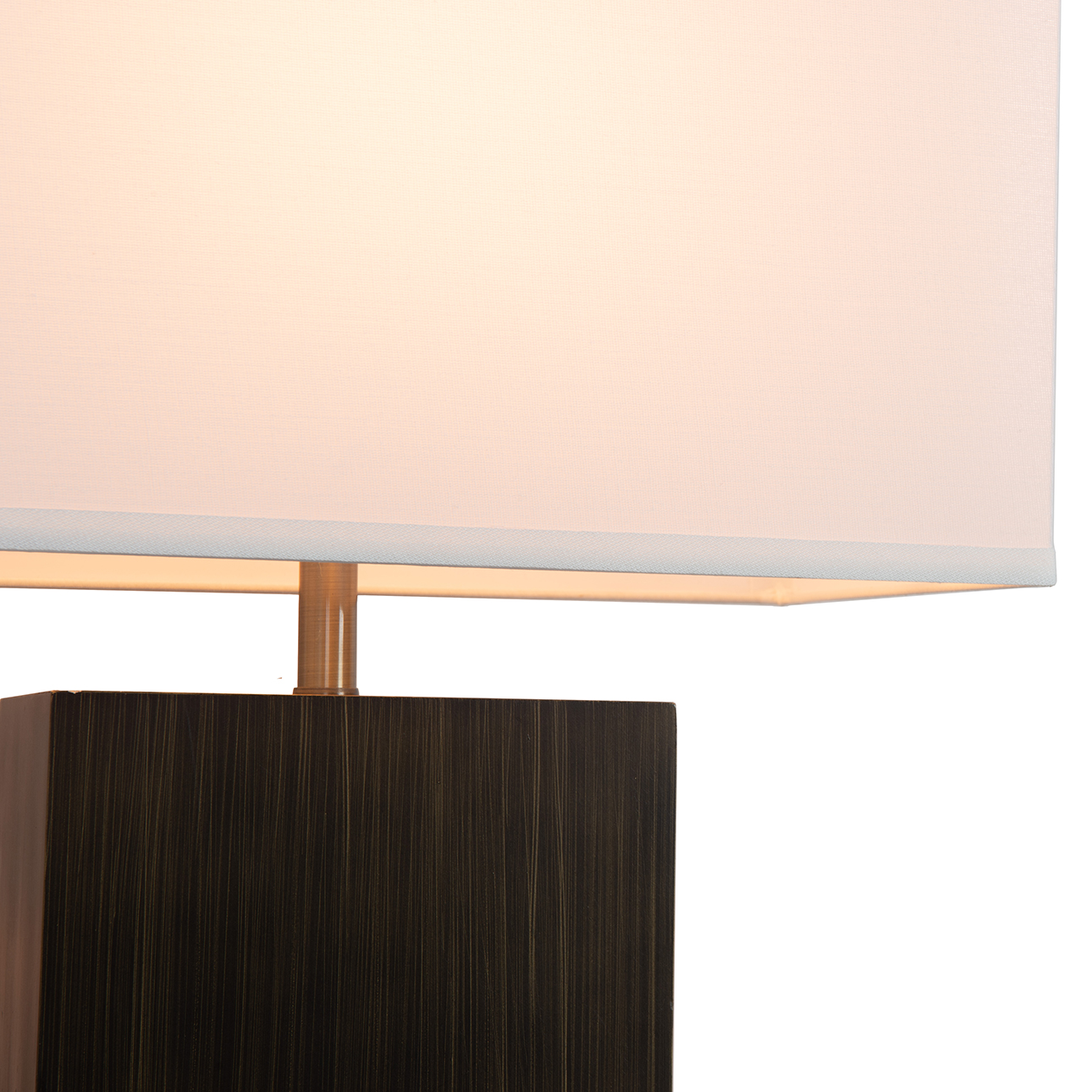 Zen Standing Floor Lamp with Night Light in Gilded Ebony Brass