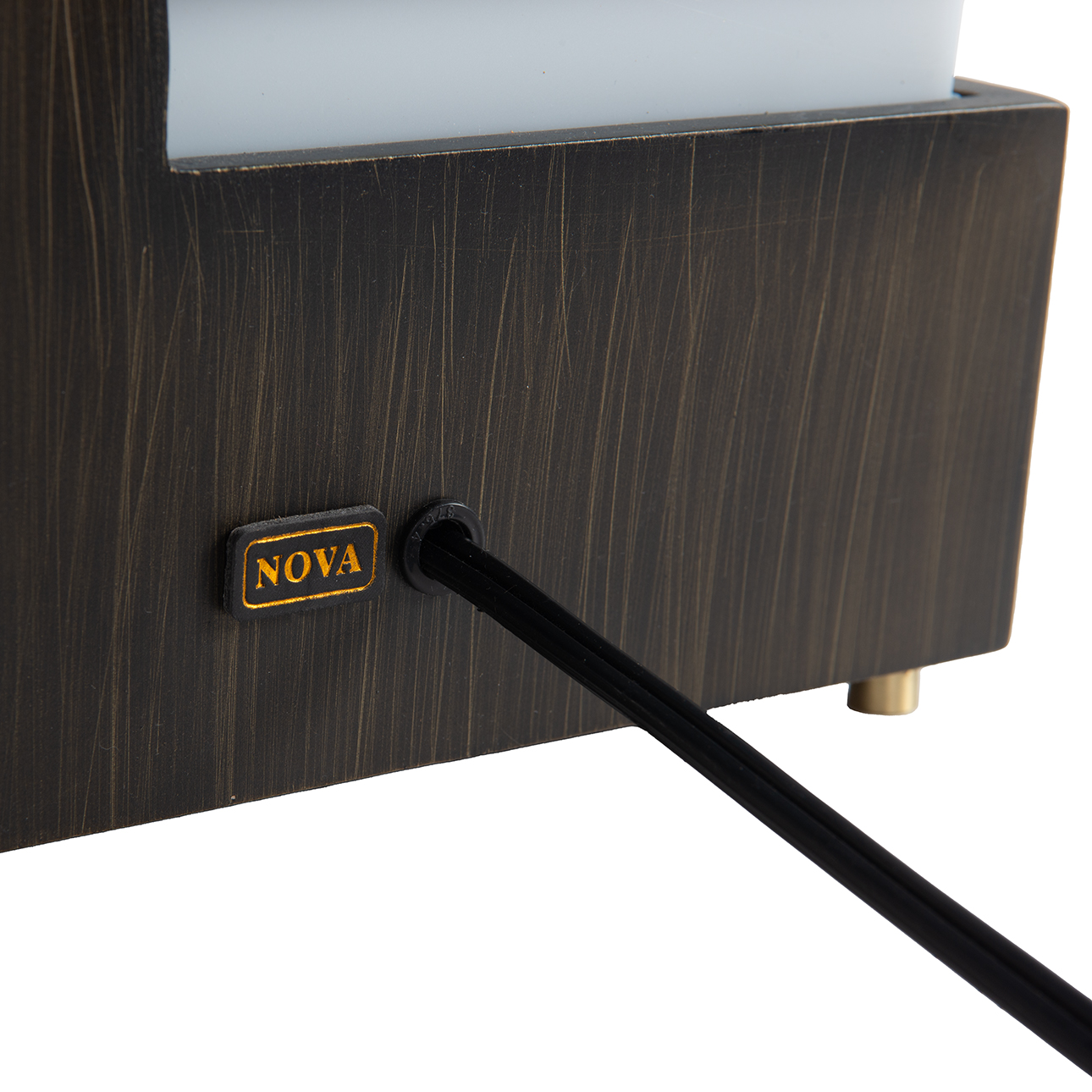 Zen Standing Floor Lamp with Night Light in Gilded Ebony Brass