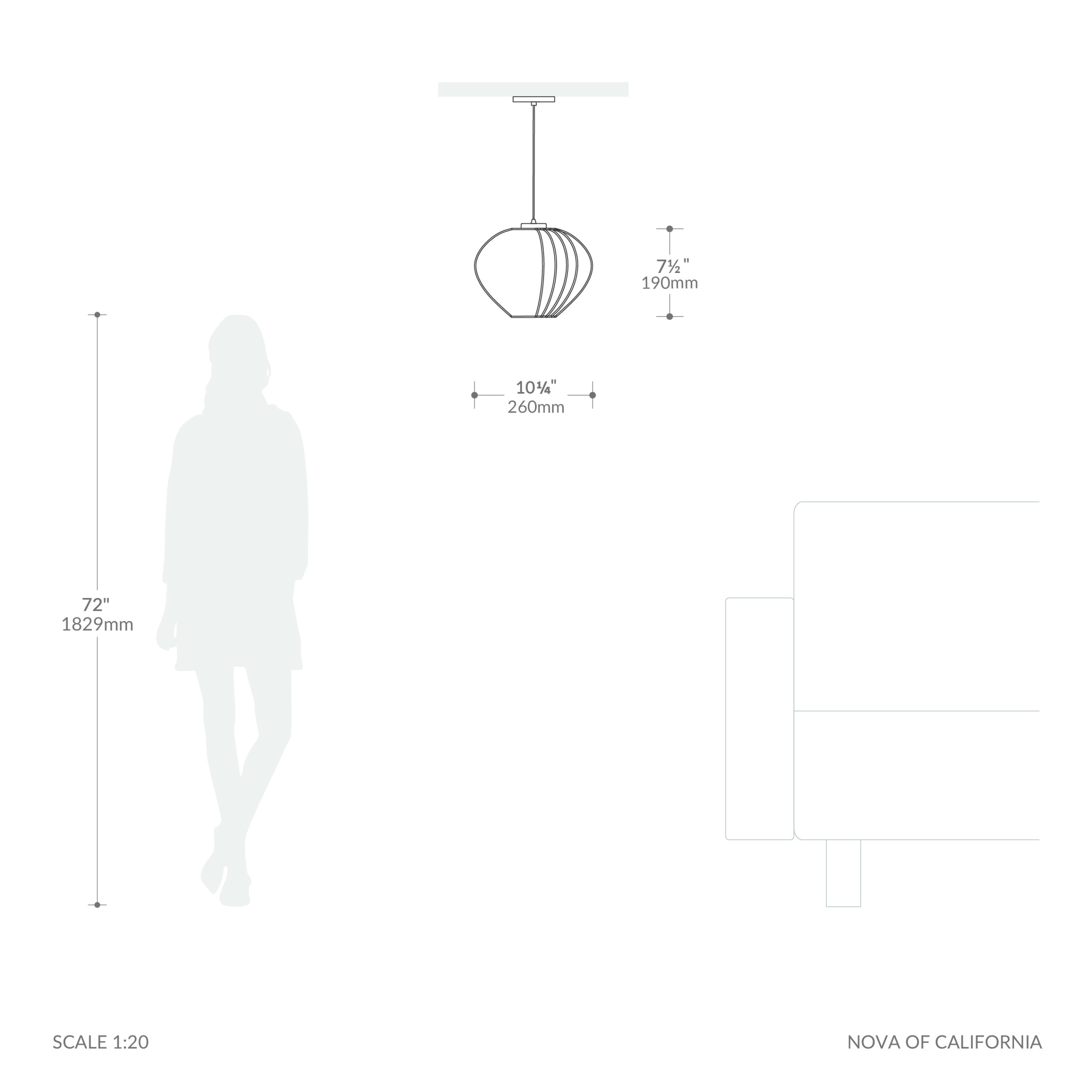 Bloom Pendant Satin Nickel, White Satin Shade