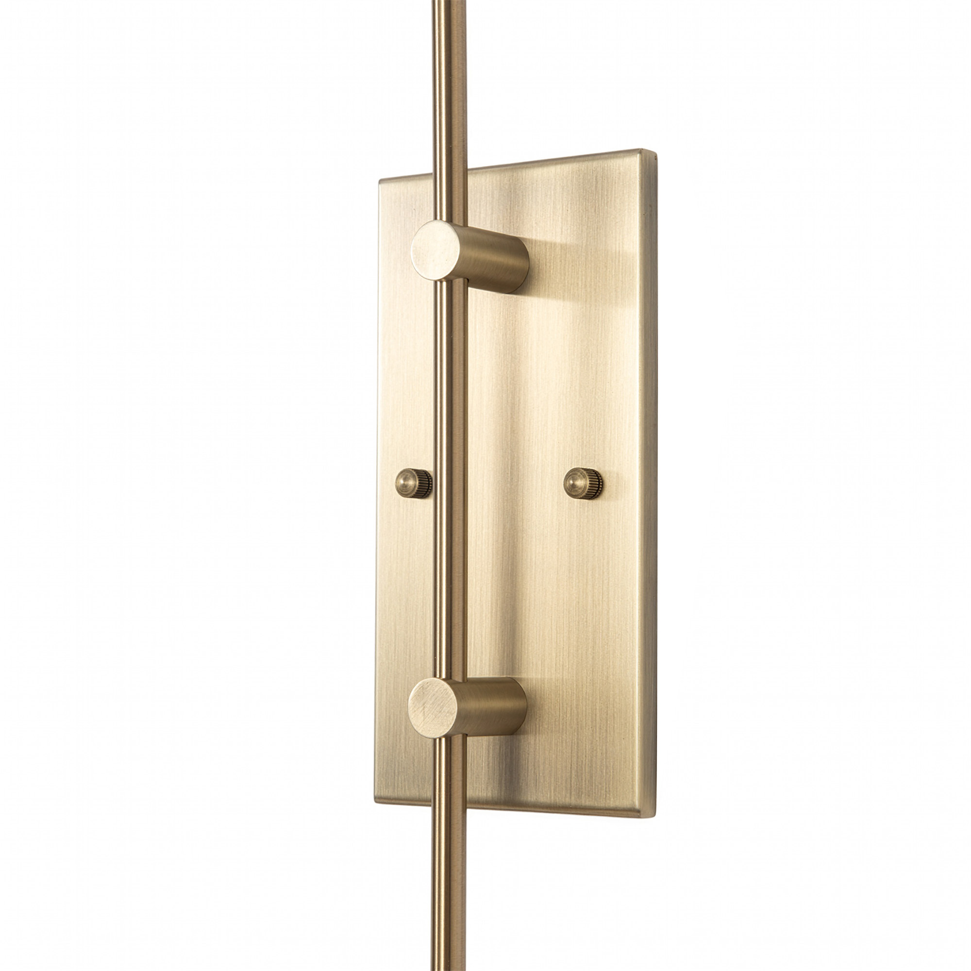 Wall Mounted Arc Lamp – Weathered Brass, Coronado White Linen Shade, Dimmable, Bulb Included