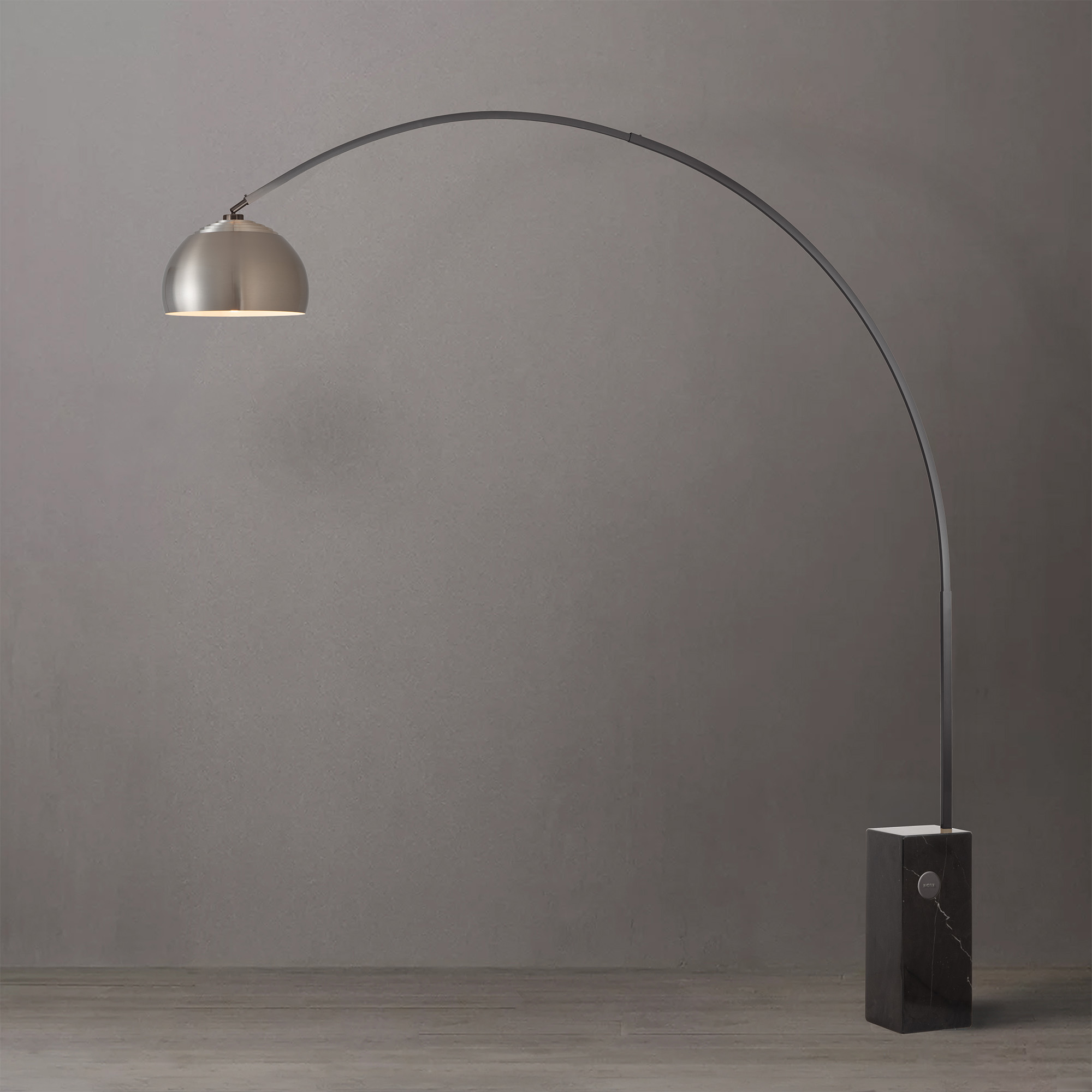 Iconic 92″H 1-Light Arc Lamp, Dimmable, LED, Portable