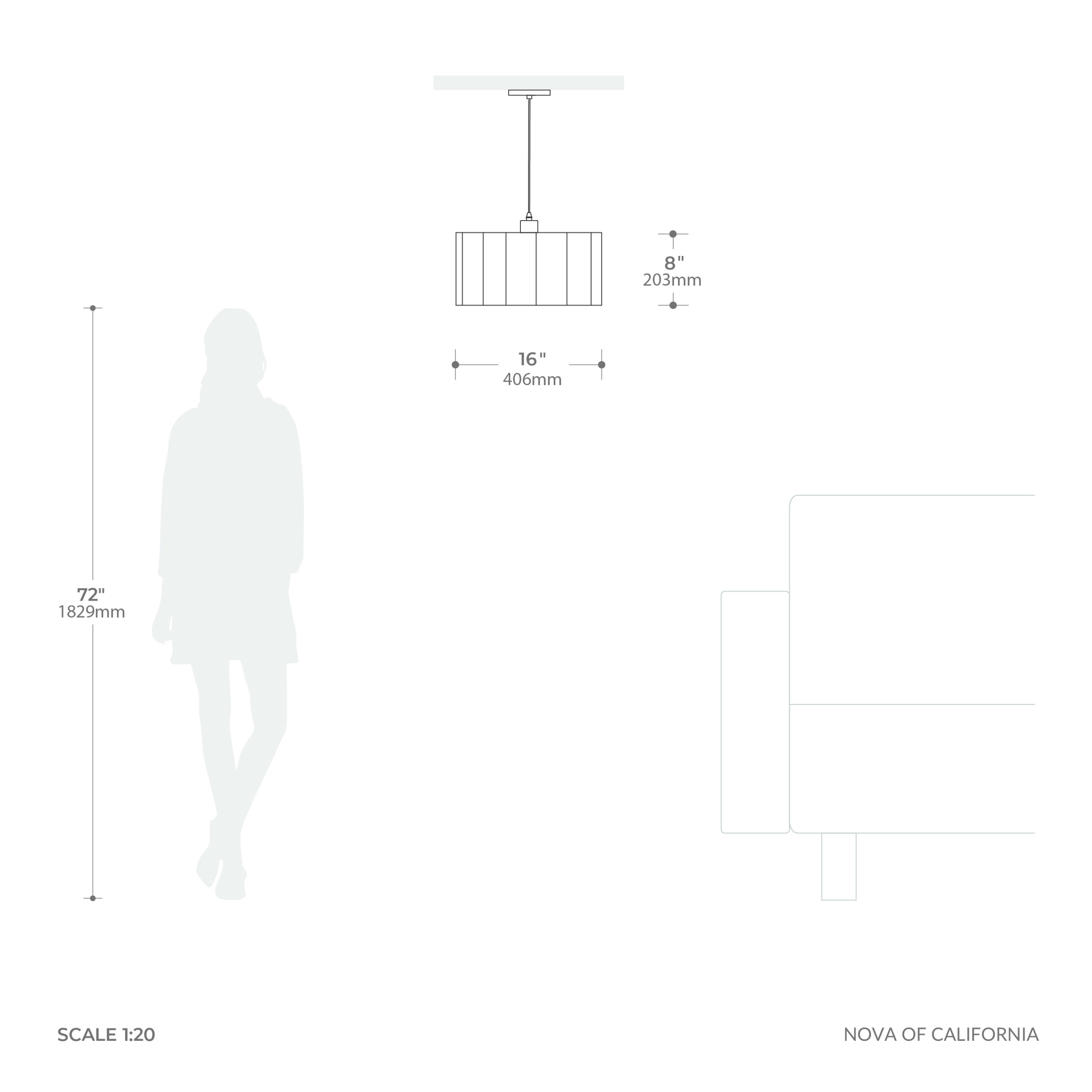 Pendant, White Scallop Linen Medium Shade, Satin Nickel