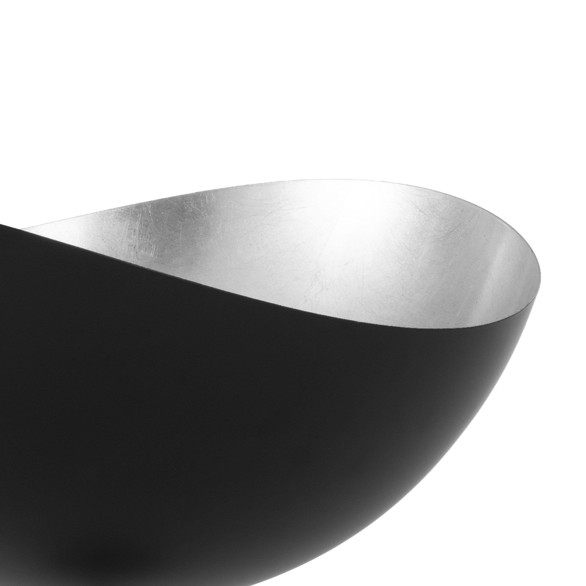 Torchiere Lamp, Satin Nickel , Luna Bella Matte Black/Silver Shade, Dimmable