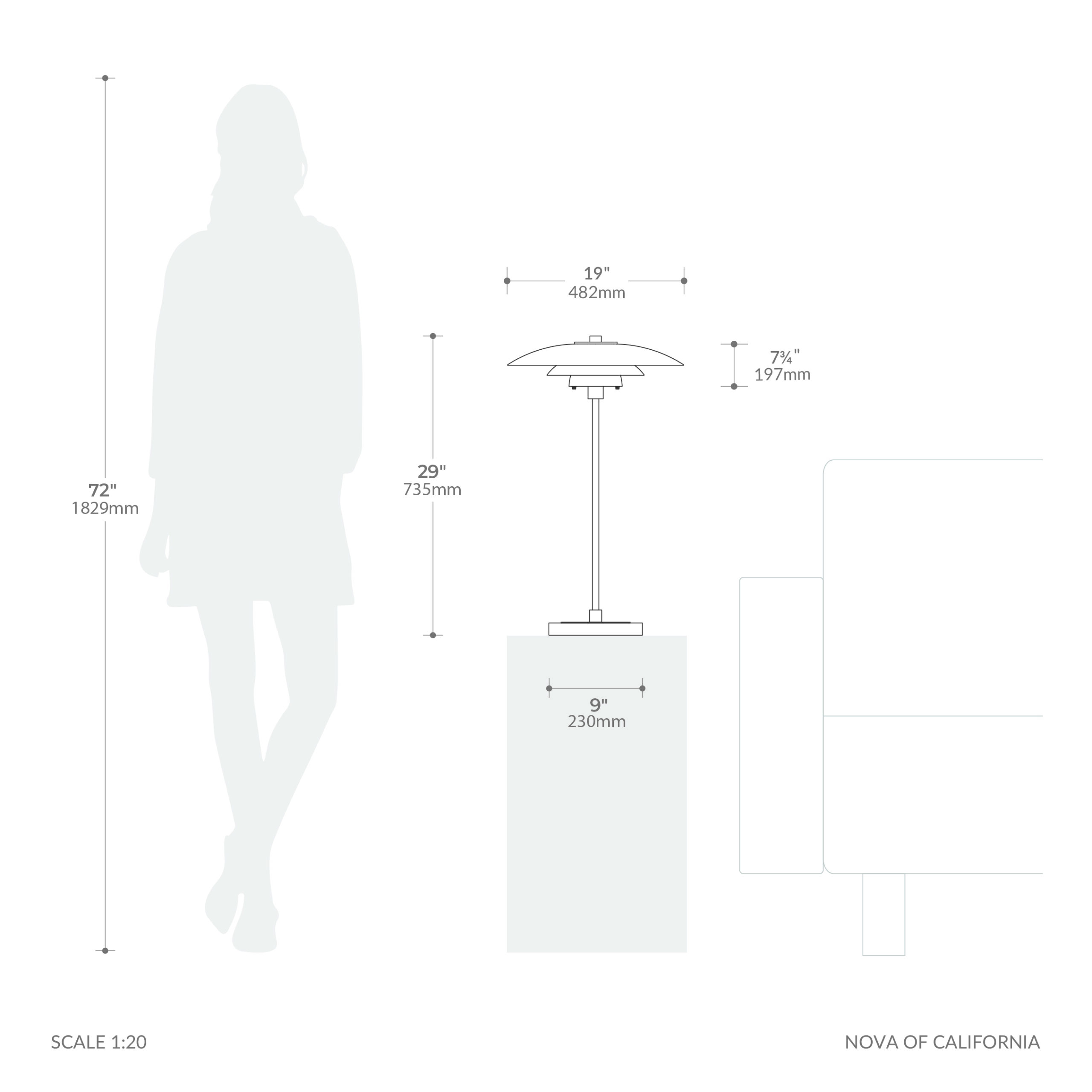 Slimline Table Lamp, Body, Dimmable, LED, Portable