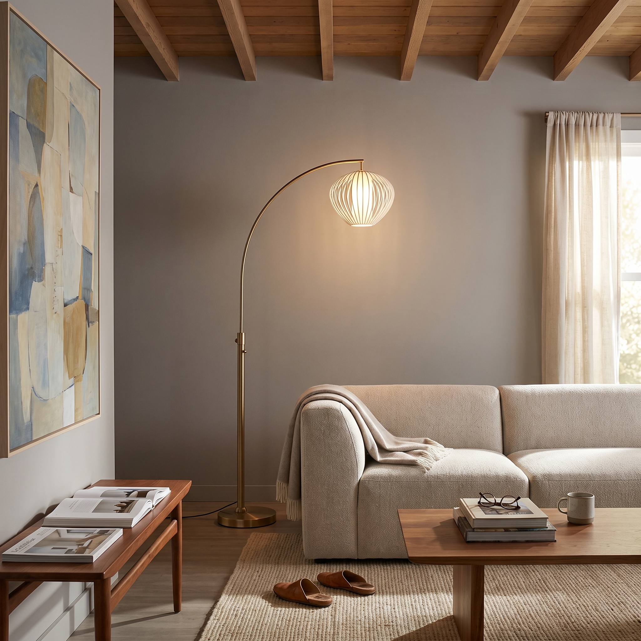 Bloom 75″H Chairside Arc Lamp