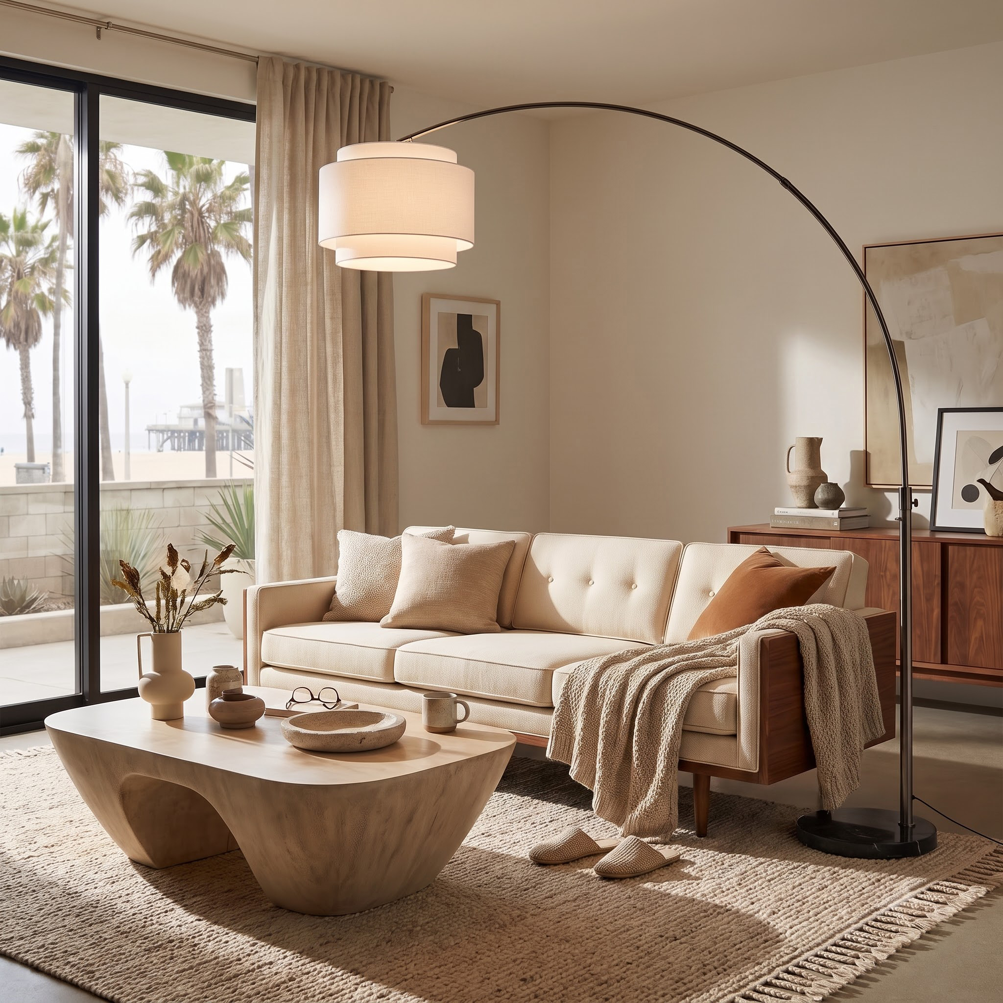 Coronado Float 92″H 1-Light Arc Lamp