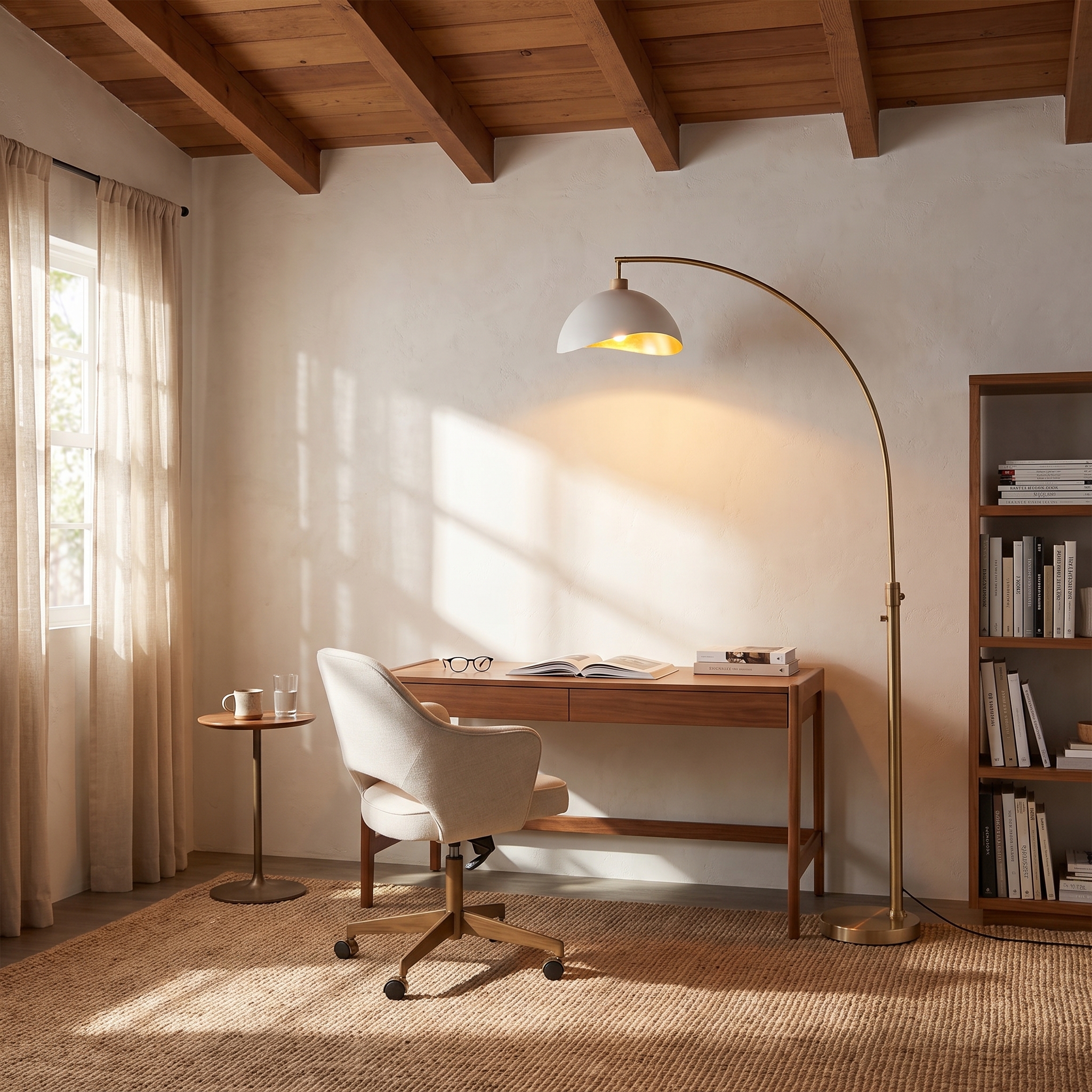 Luna Bella 75″H Chairside Arc Lamp